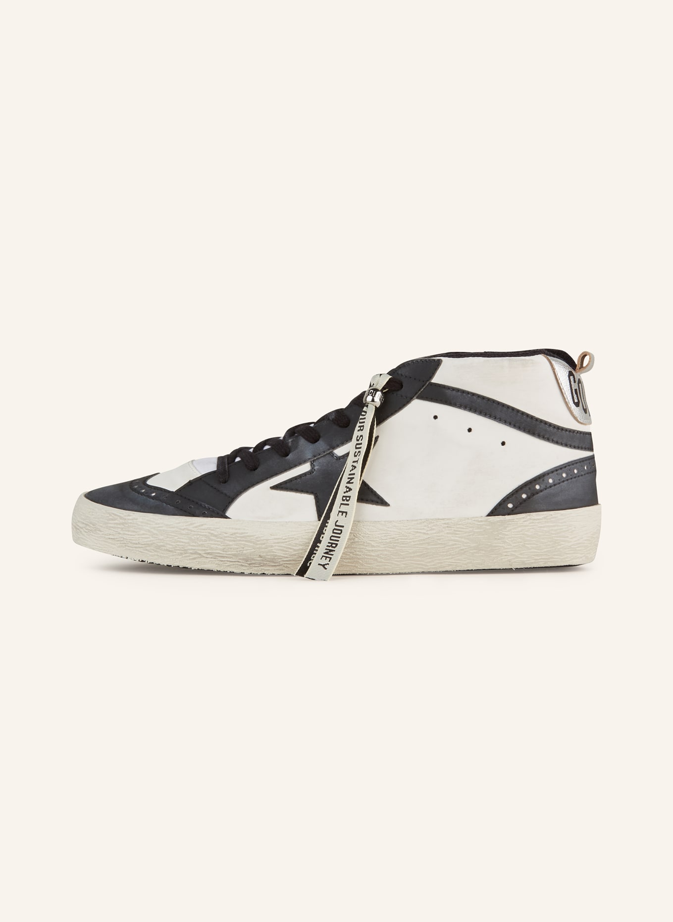 GOLDEN GOOSE Sneakers MID STAR, Color: WHITE/ BLACK (Image 4)