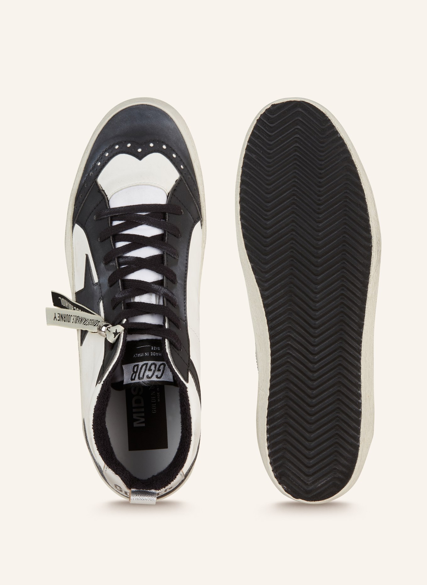 GOLDEN GOOSE Sneakers MID STAR, Color: WHITE/ BLACK (Image 5)