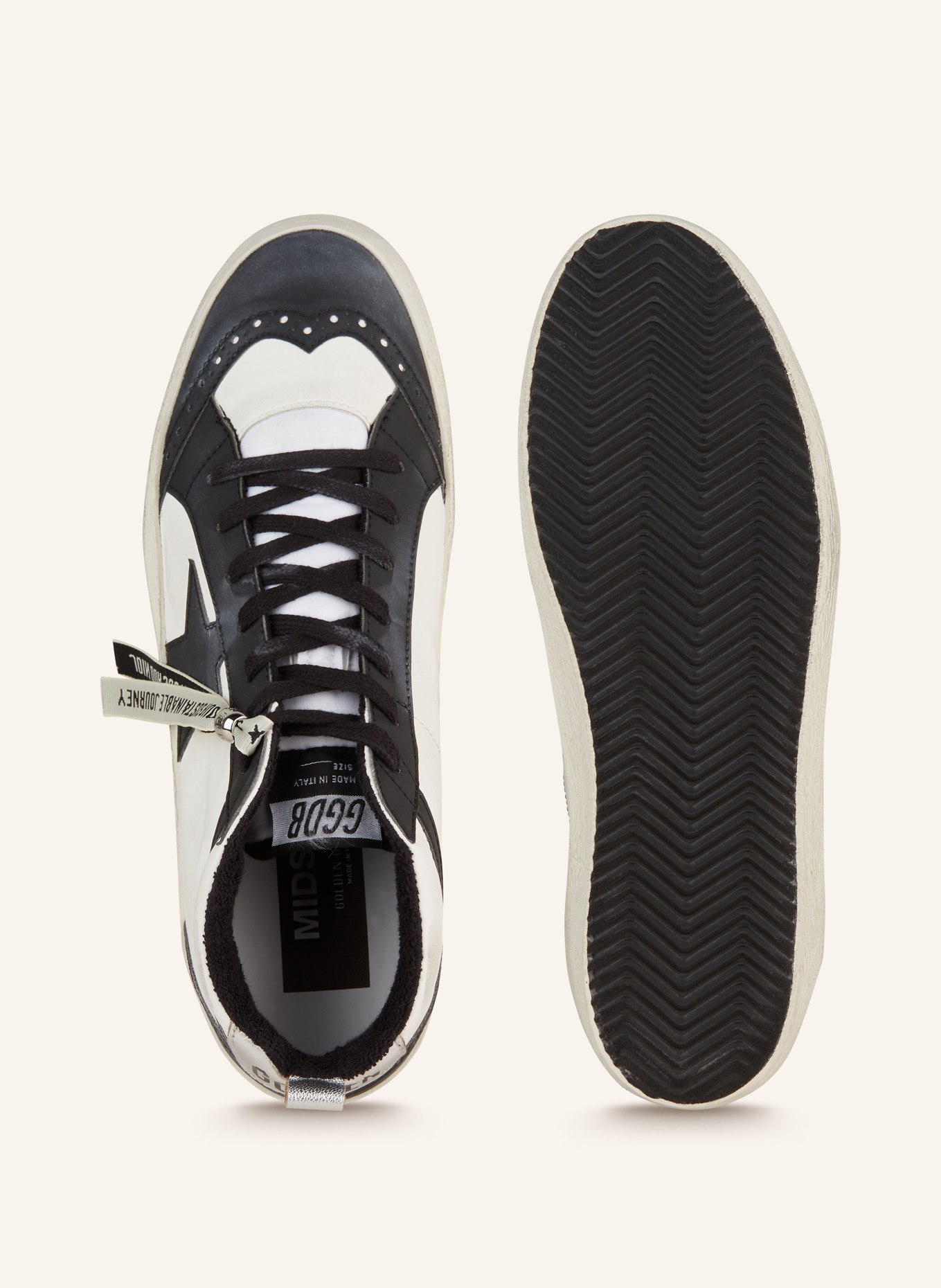 GOLDEN GOOSE Sneaker MID STAR, Farbe: WEISS/ SCHWARZ (Bild 5)