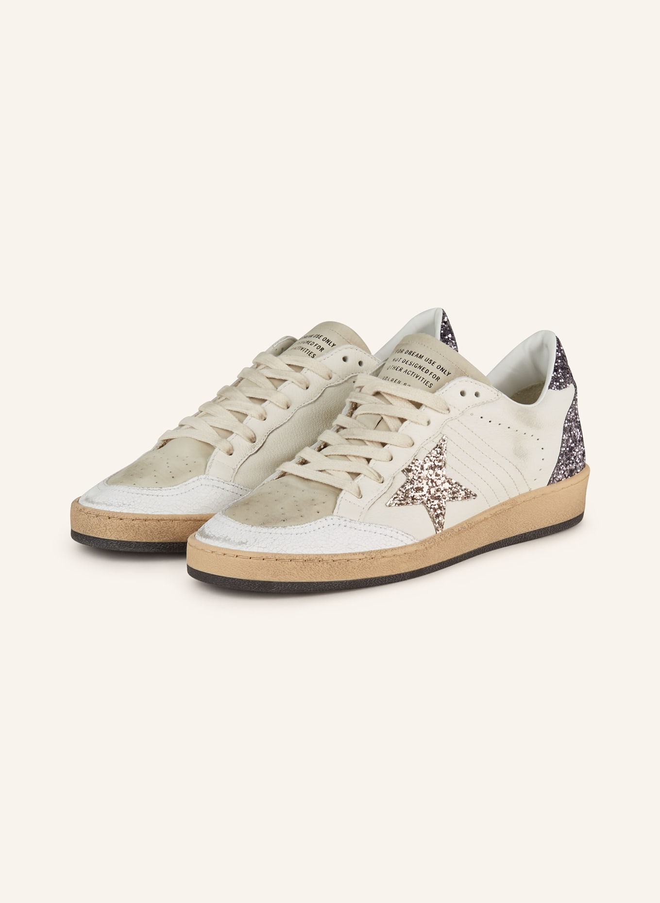 GOLDEN GOOSE Sneakers BALL STAR, Color: WHITE/ SILVER (Image 1)