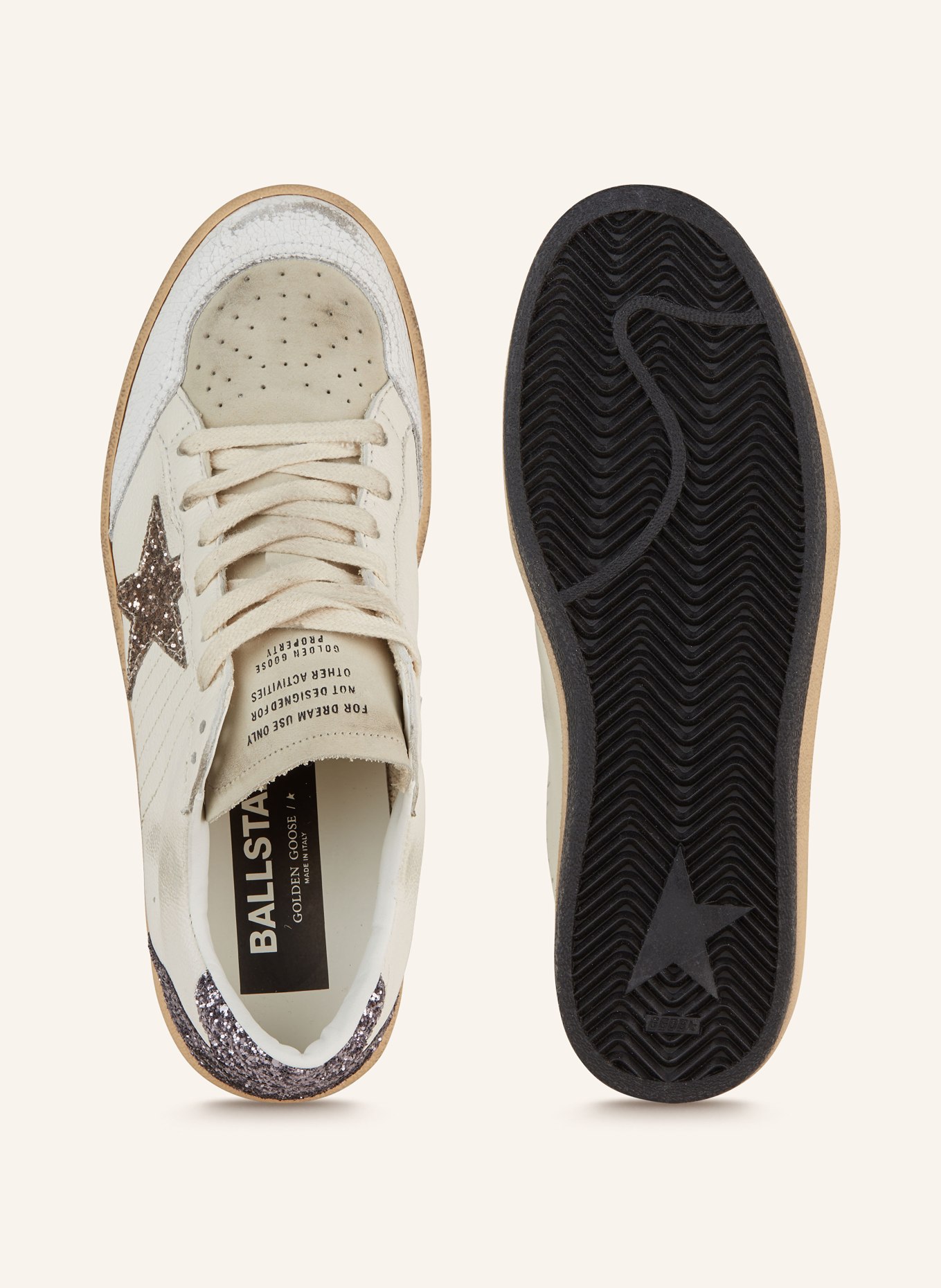 GOLDEN GOOSE Sneakers BALL STAR, Color: WHITE/ SILVER (Image 5)
