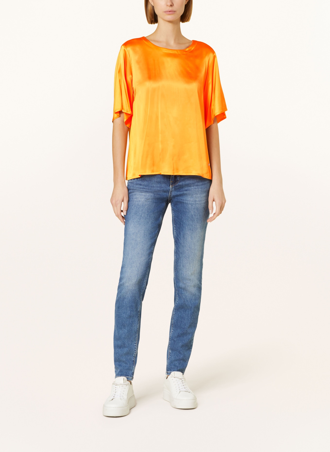 MOS MOSH Shirt blouse MMEVIE made of satin, Color: ORANGE (Image 2)