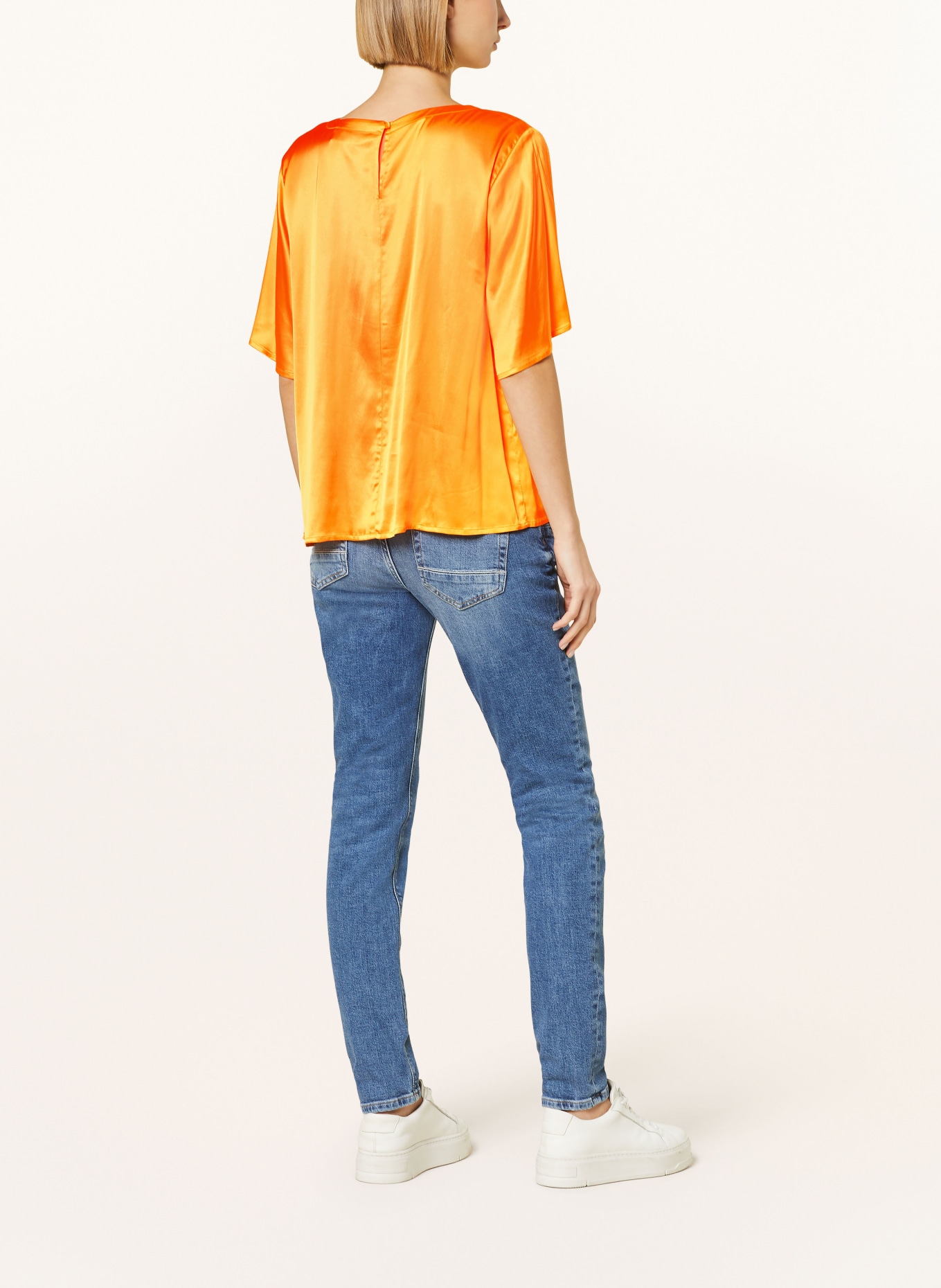MOS MOSH Shirt blouse MMEVIE made of satin, Color: ORANGE (Image 3)