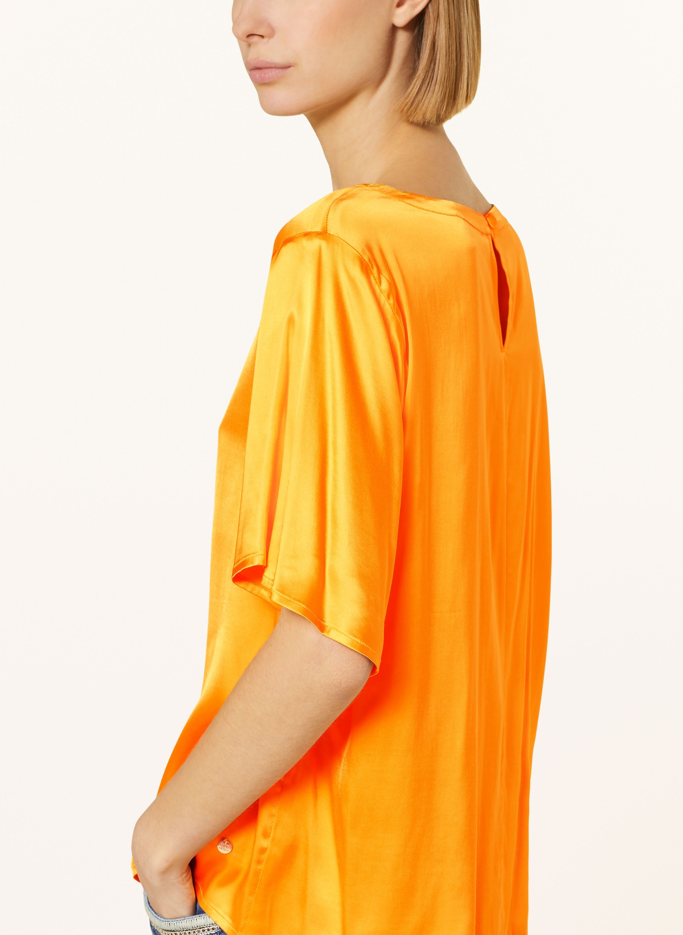 MOS MOSH Shirt blouse MMEVIE made of satin, Color: ORANGE (Image 4)