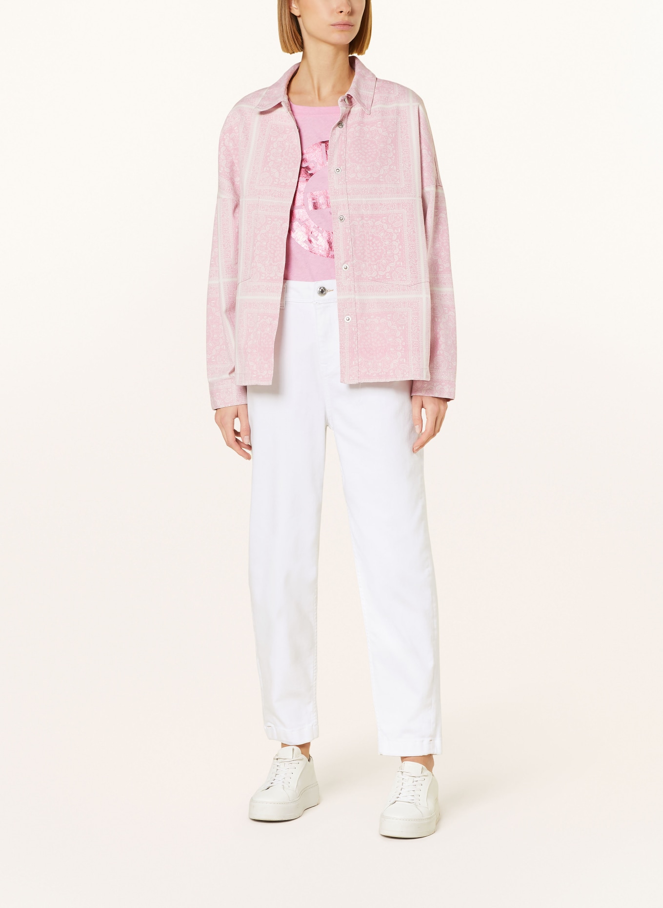 MOS MOSH Denim jacket MMTIA, Color: PINK/ WHITE (Image 2)
