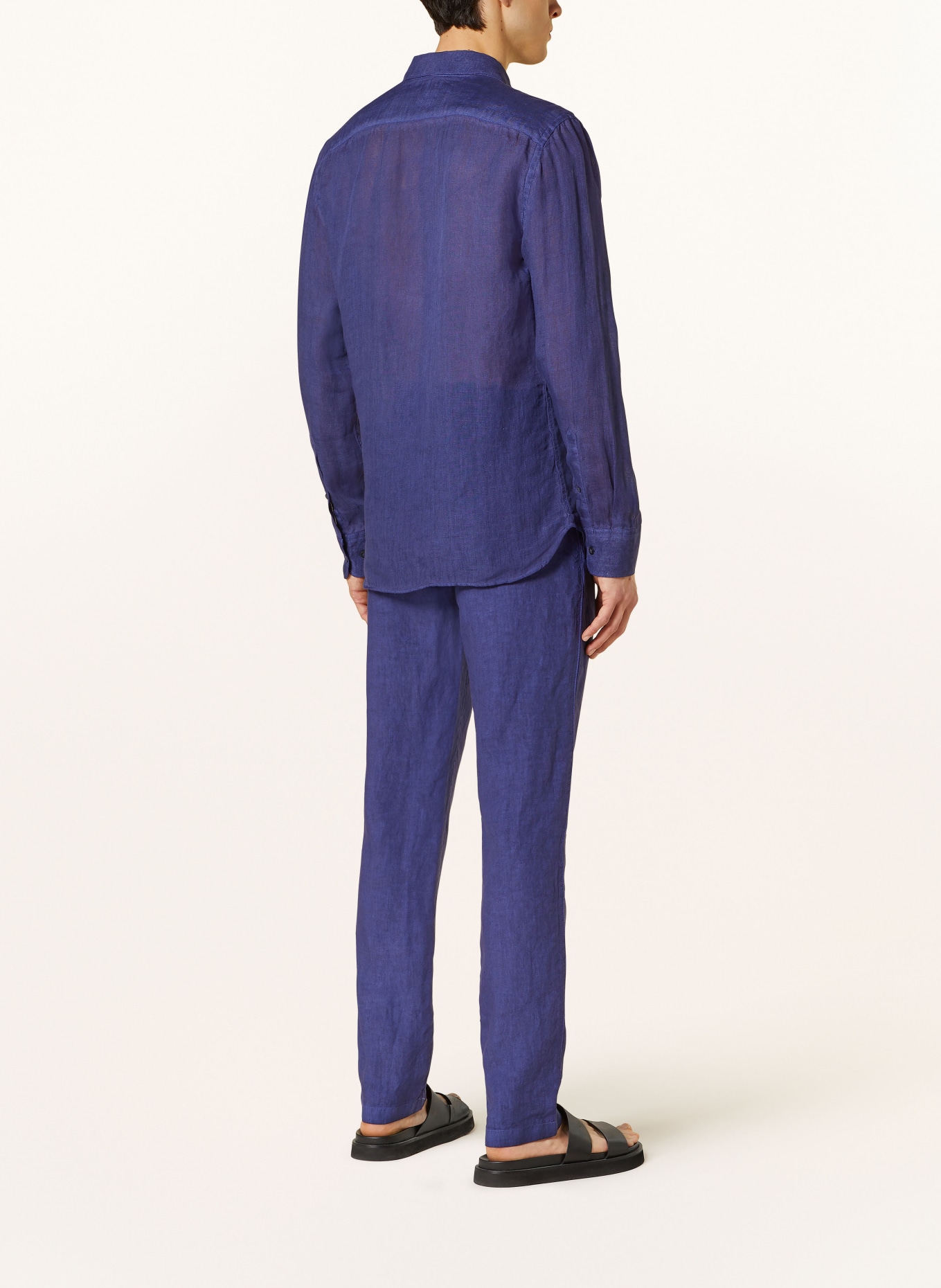 120%lino Linen shirt slim fit, Color: DARK BLUE (Image 3)