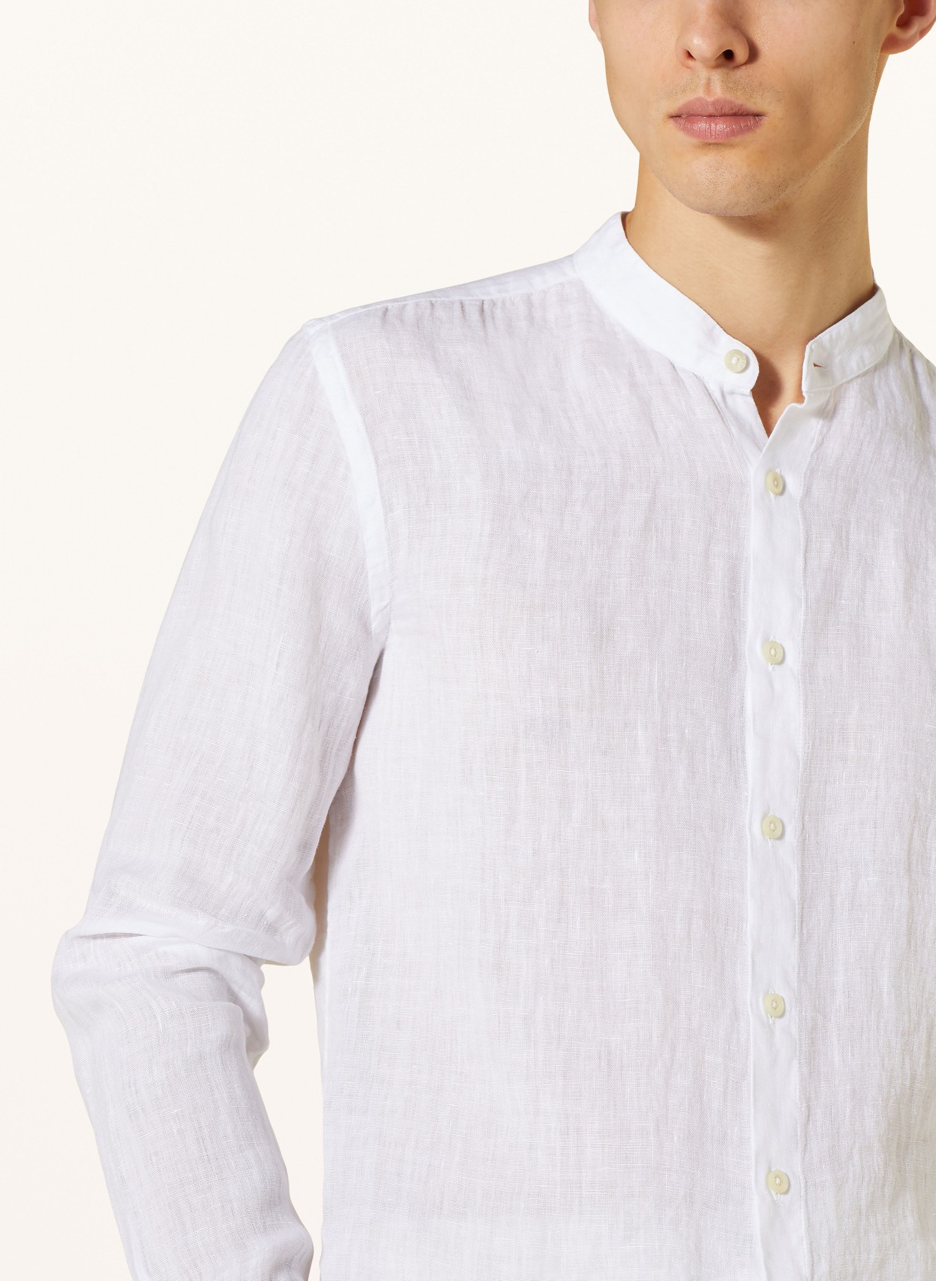 120%lino Linen shirt slim fit, Color: WHITE (Image 4)