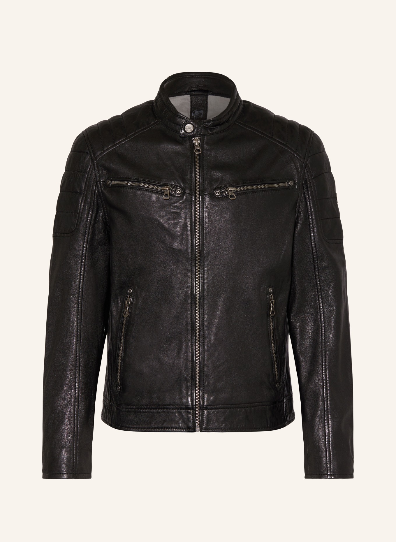 gipsy Leather jacket GBDERRY, Color: BLACK (Image 1)