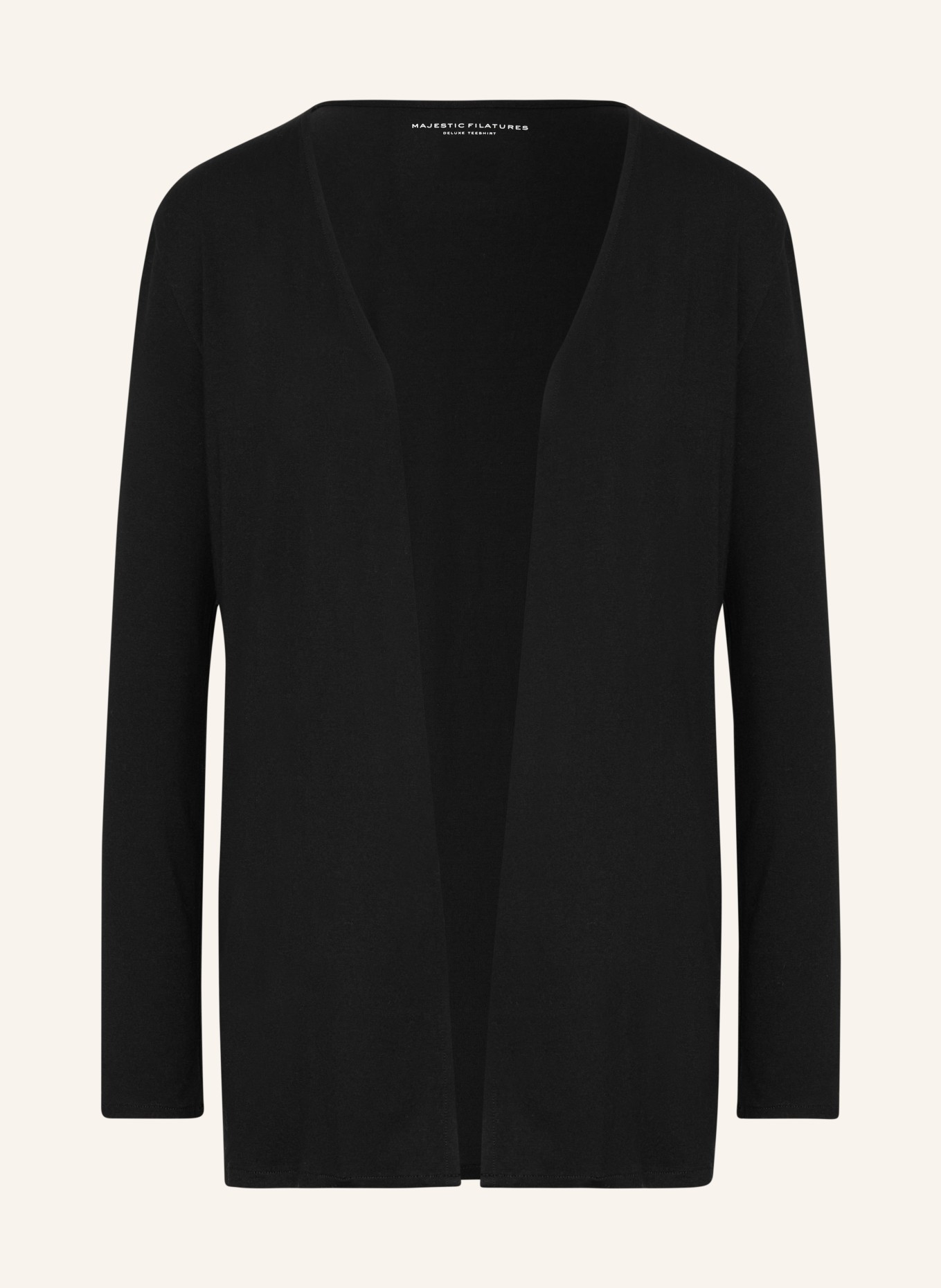 MAJESTIC FILATURES Jersey cardigan, Color: BLACK (Image 1)