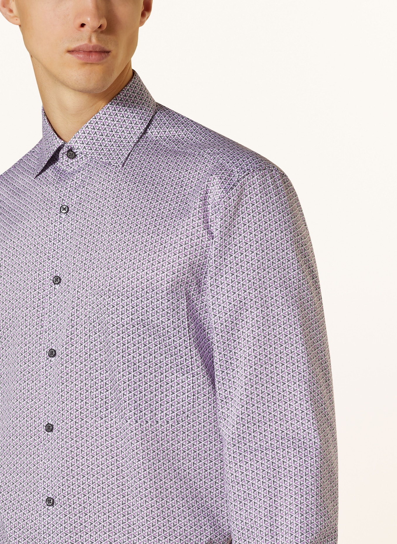 ETERNA Shirt comfort fit, Color: LIGHT PURPLE/ DARK PURPLE/ WHITE (Image 4)