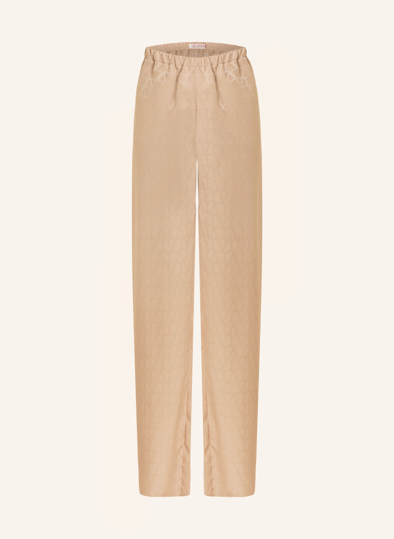 VALENTINO Hedvábné kalhoty, Barva: BÉŽOVÁ (Obrázek 1)