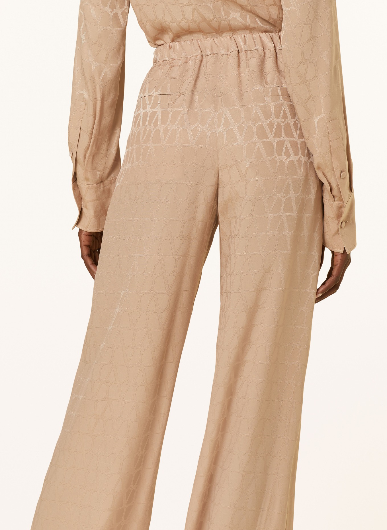 VALENTINO Silk pants, Color: BEIGE (Image 5)