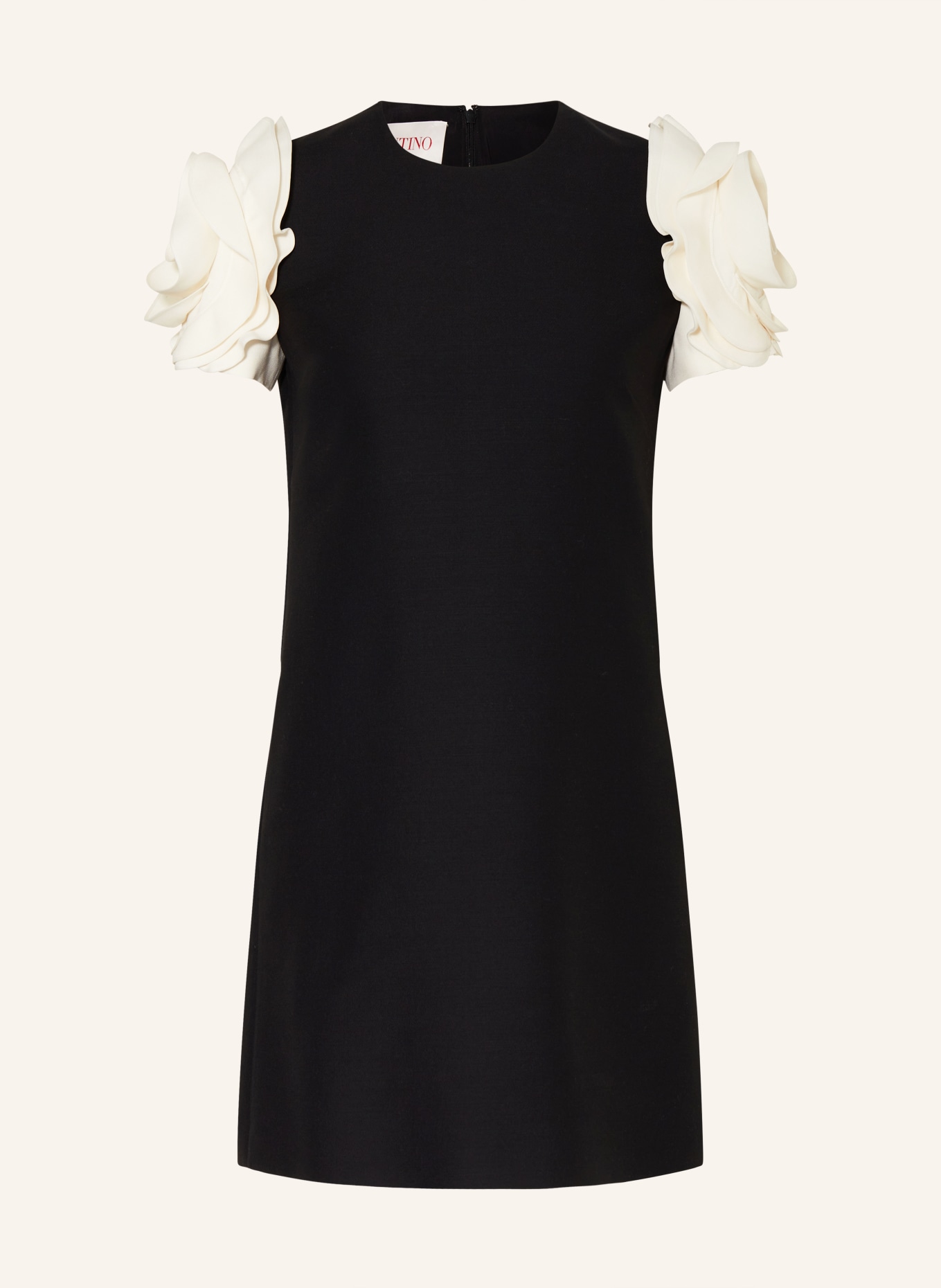 VALENTINO Dress with silk, Color: BLACK/ ECRU (Image 1)