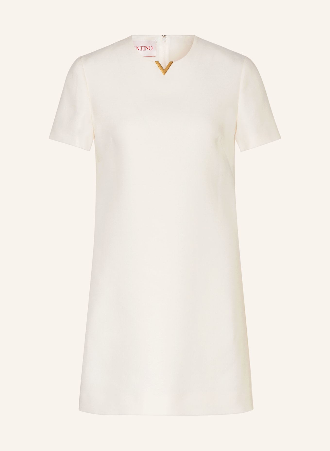 VALENTINO Kleid mit Seide, Farbe: CREME (Bild 1)