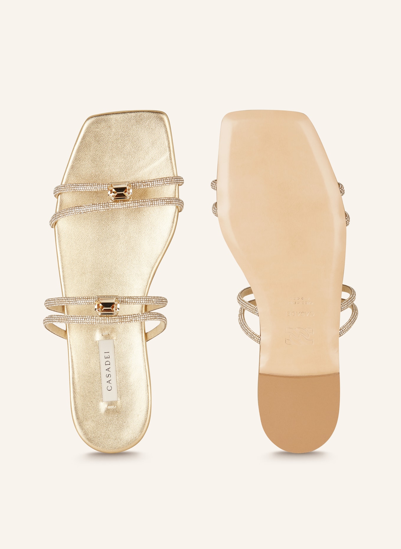 CASADEI Sandals CALYPSO with decorative gems, Color: GOLD (Image 5)
