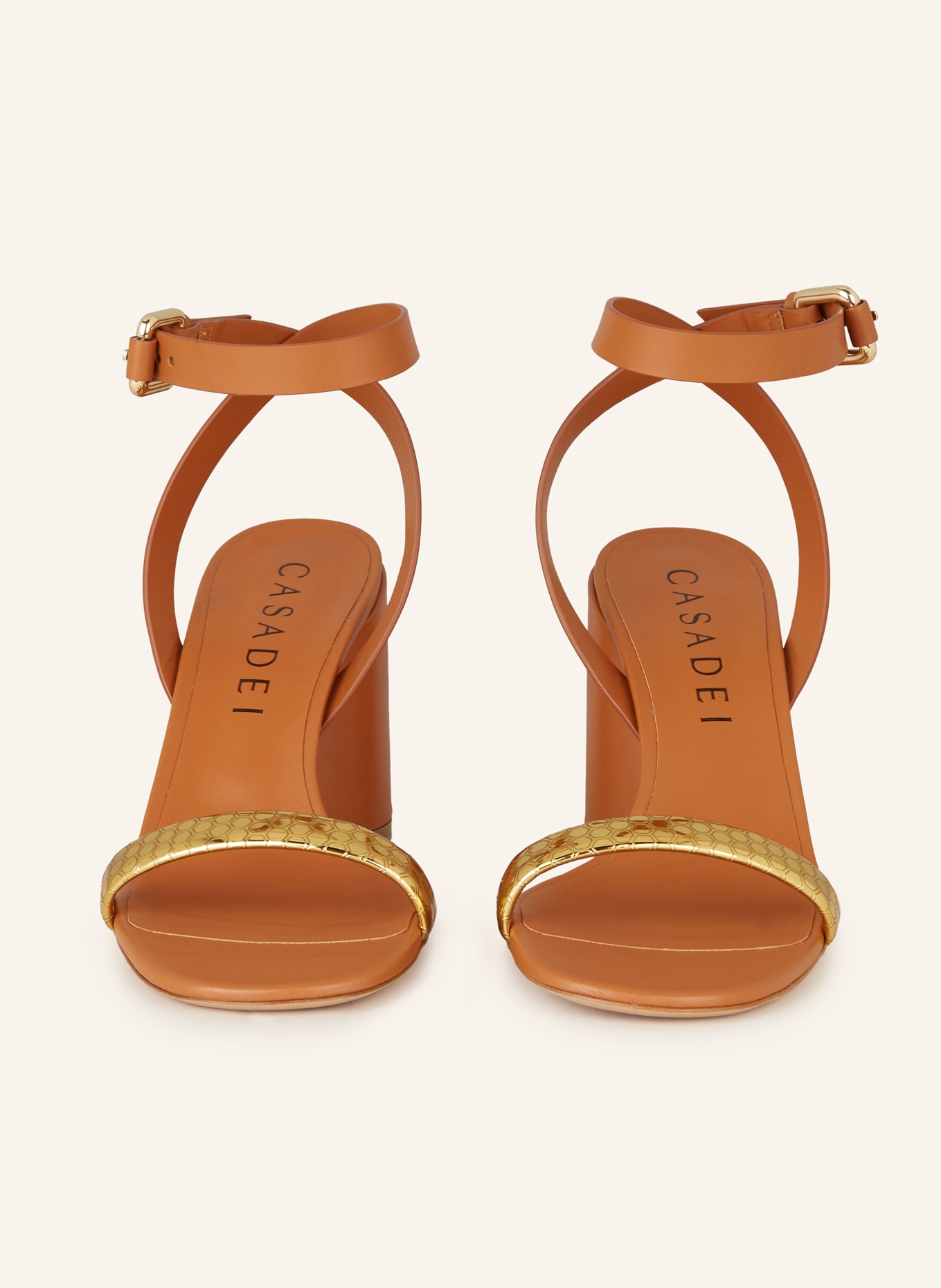 CASADEI Sandals ATOMIUM CLEO, Color: BROWN/ GOLD (Image 3)