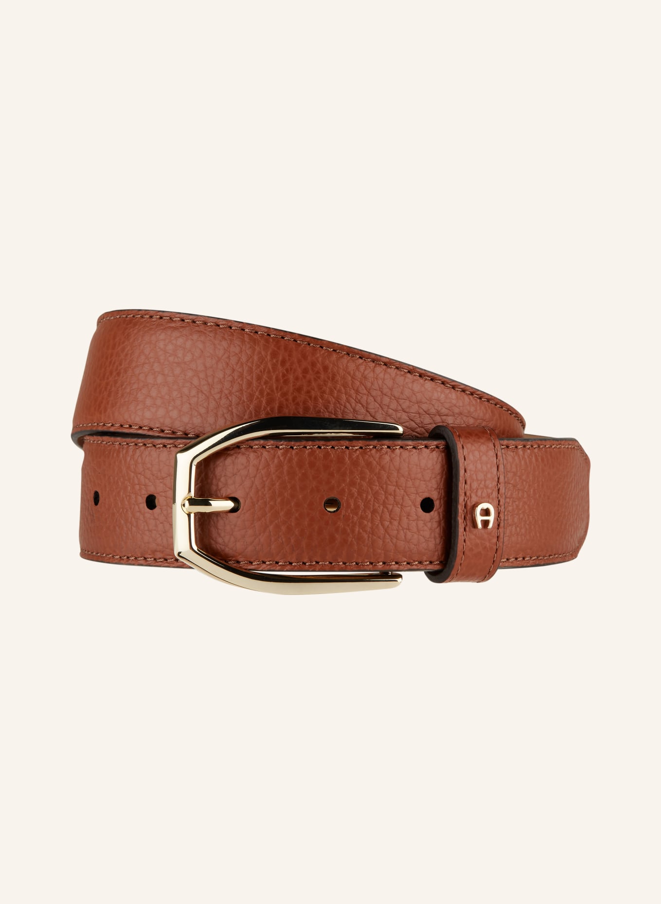 AIGNER Leather belt, Color: COGNAC (Image 1)