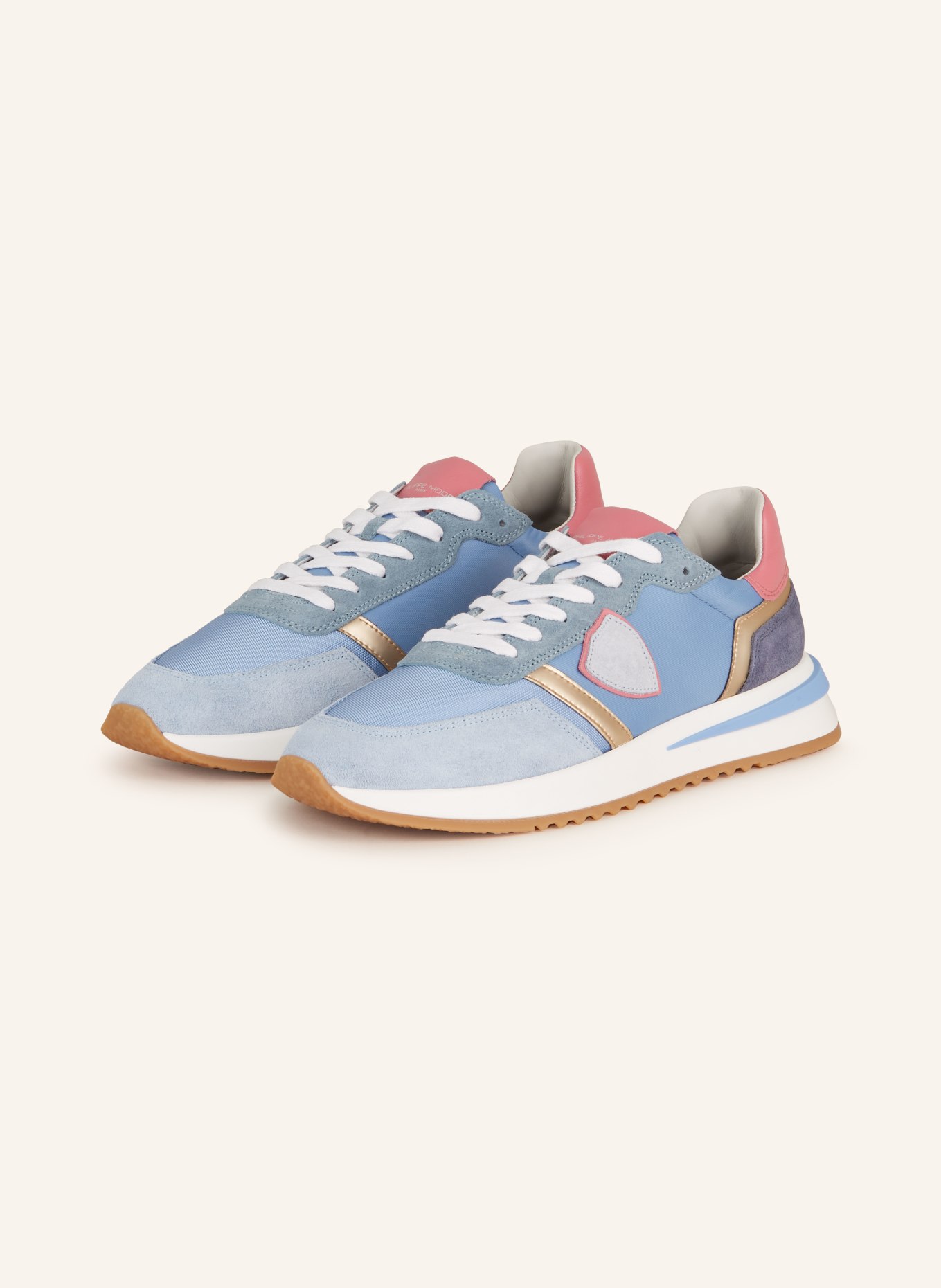 PHILIPPE MODEL Sneakers TROPEZ, Color: TURQUOISE/ PINK/ GOLD (Image 1)