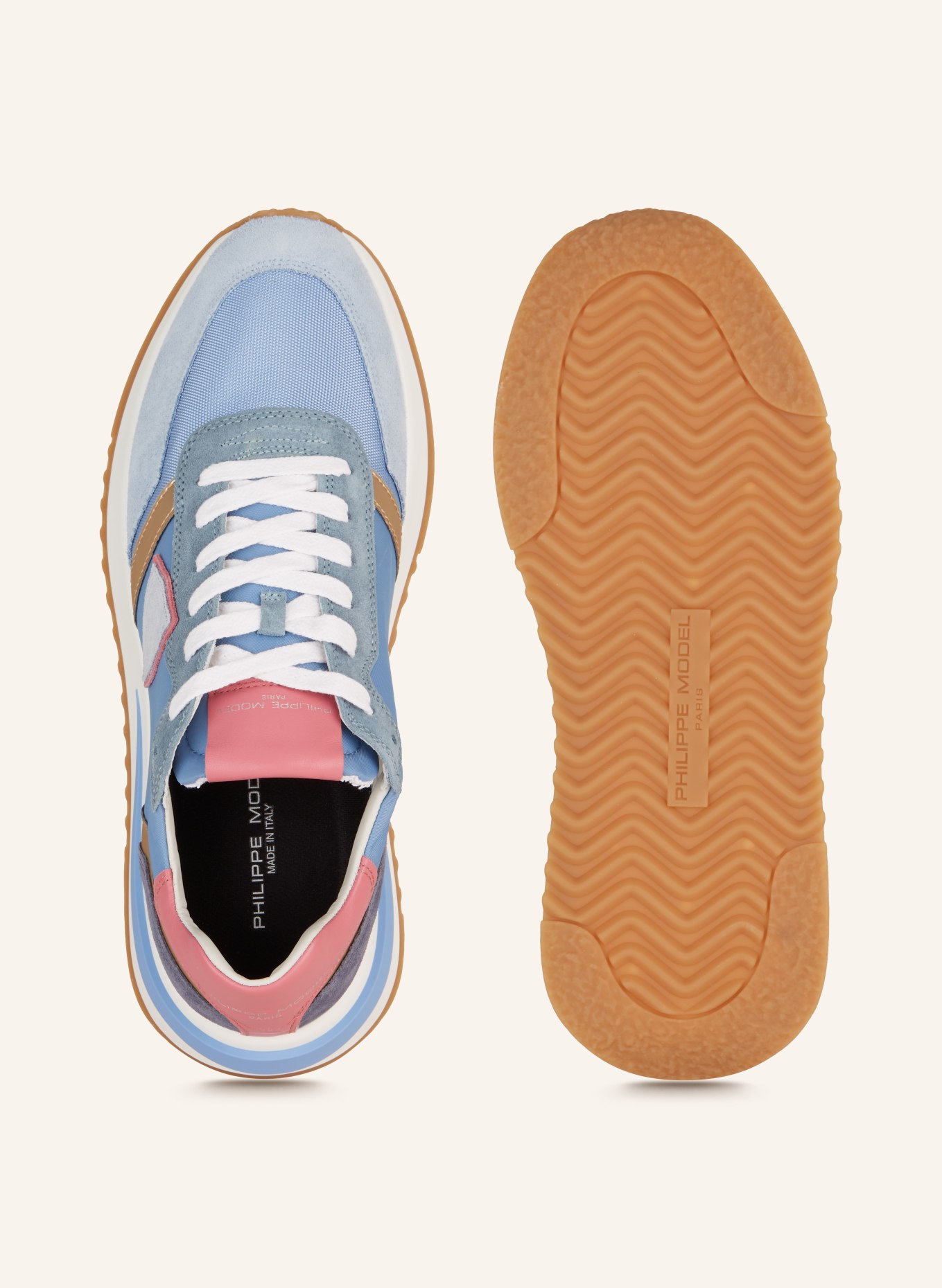 PHILIPPE MODEL Sneakers TROPEZ, Color: TURQUOISE/ PINK/ GOLD (Image 5)