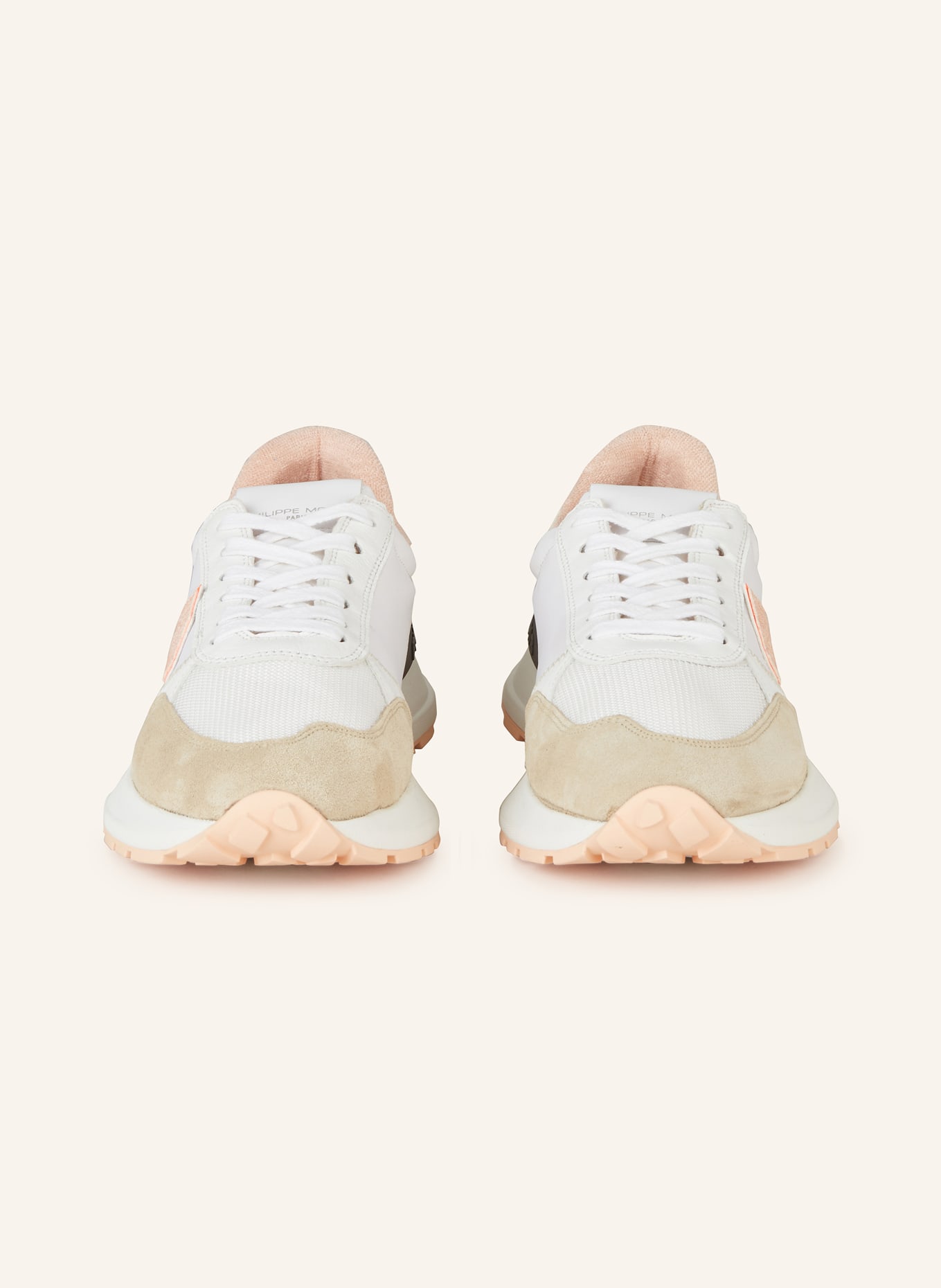 PHILIPPE MODEL Sneakers ANTIBES, Color: WHITE/ BEIGE/ PINK (Image 3)
