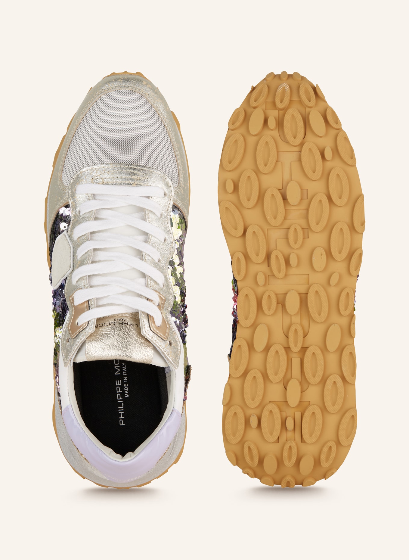 PHILIPPE MODEL Sneakersy TROPEZ HAUTE, Kolor: ZŁOTY/ JASNOFIOLETOWY (Obrazek 5)