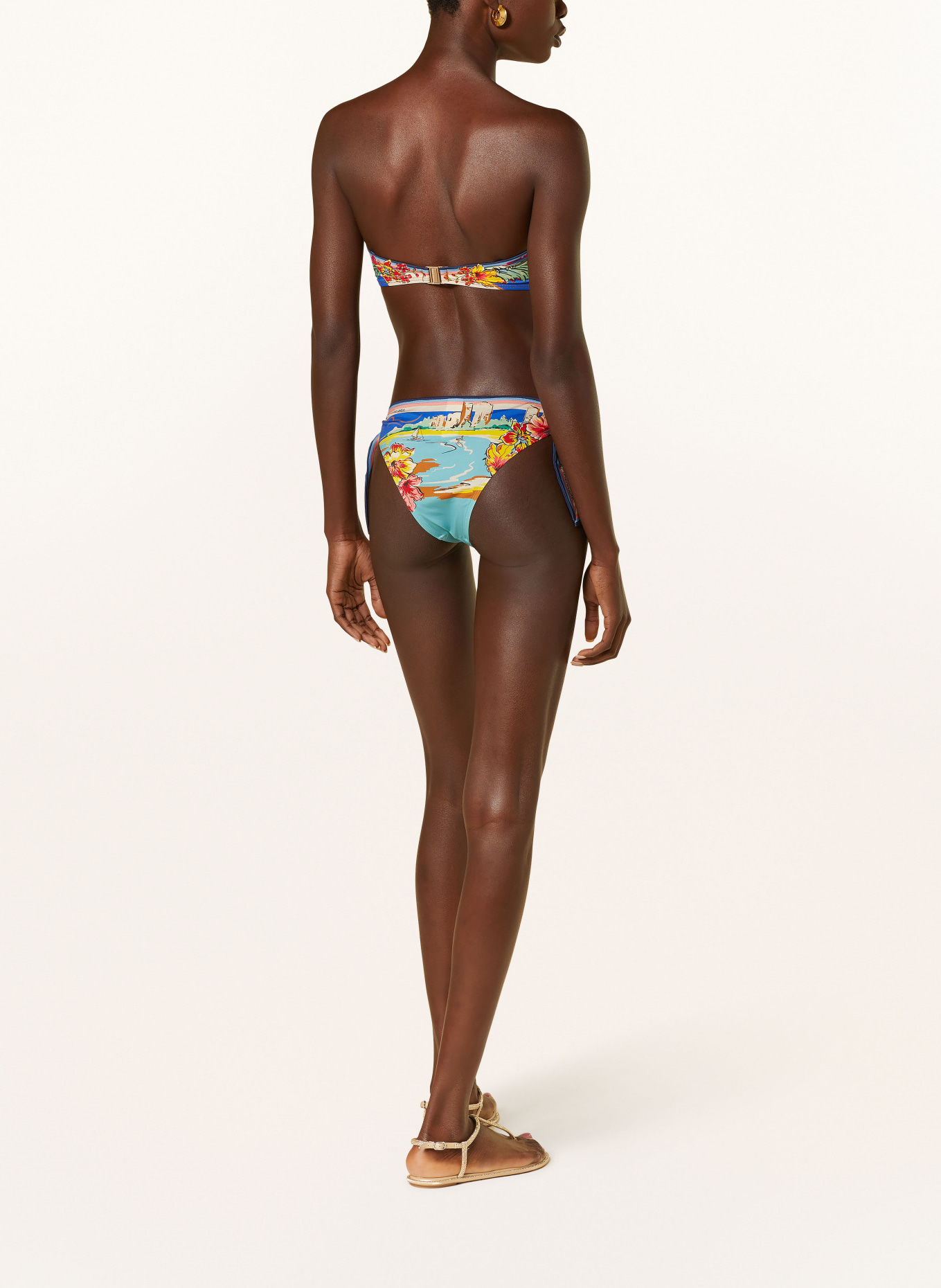 ZIMMERMANN Bandeau swimsuit ALIGHT, Color: BLUE/ GREEN/ YELLOW (Image 3)