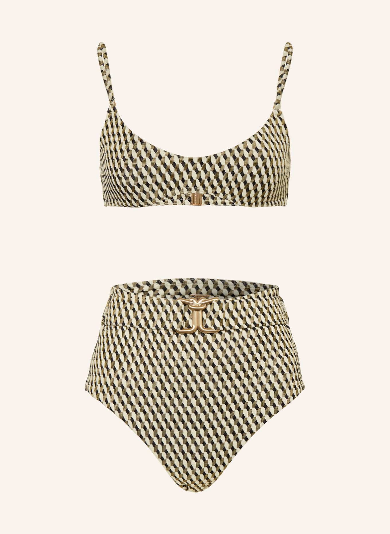 ZIMMERMANN Bralette bikini LEXI, Color: BLACK/ KHAKI/ CREAM (Image 1)