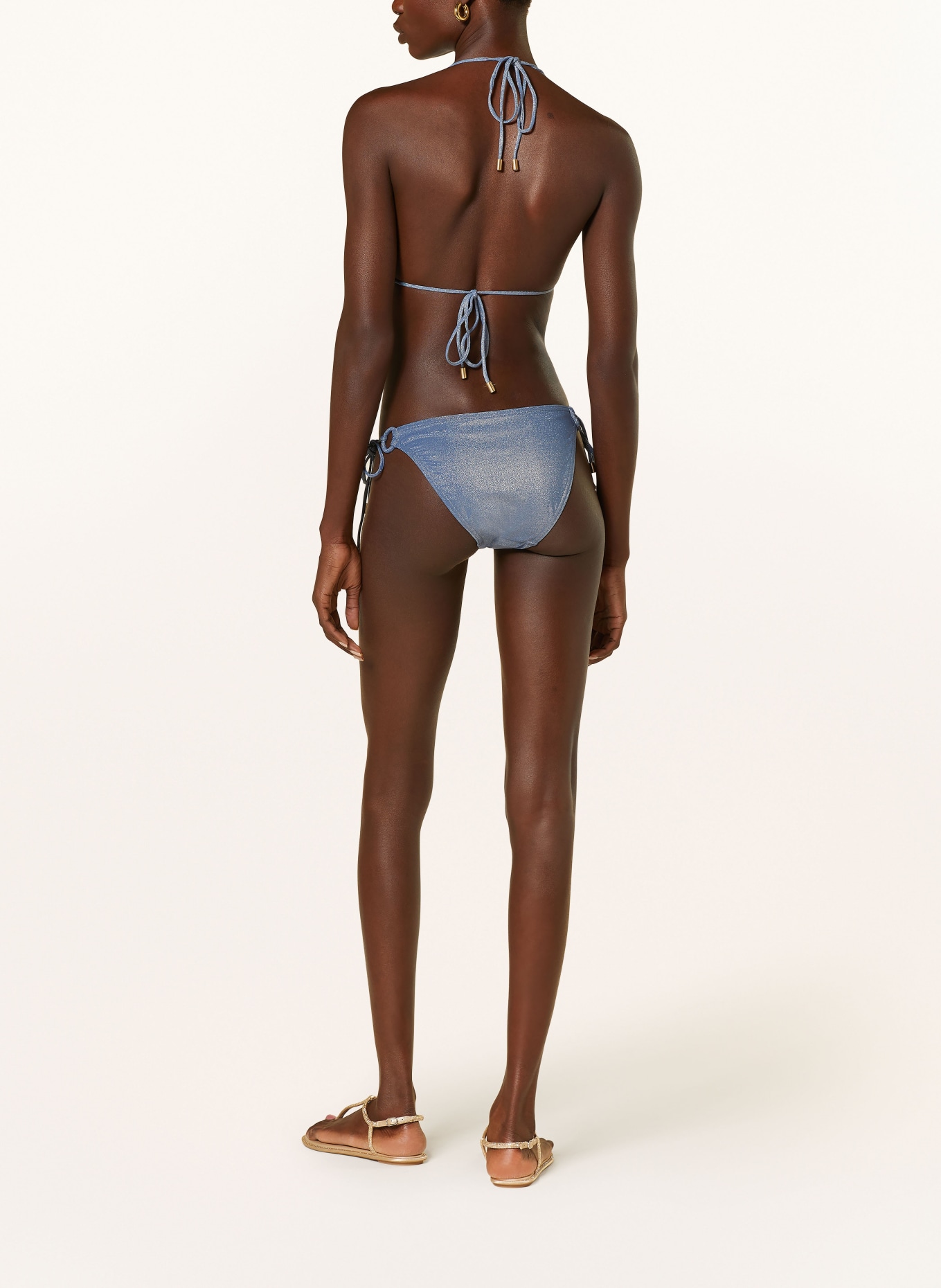 ZIMMERMANN Bikini trójkątne AUGUST z błyszczącą przędzą, Kolor: JASNONIEBIESKI (Obrazek 3)
