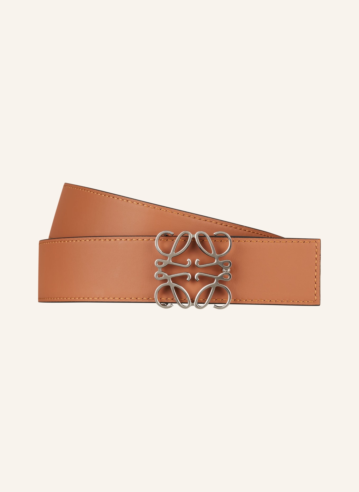 LOEWE Reversible leather belt, Color: LIGHT GRAY (Image 1)