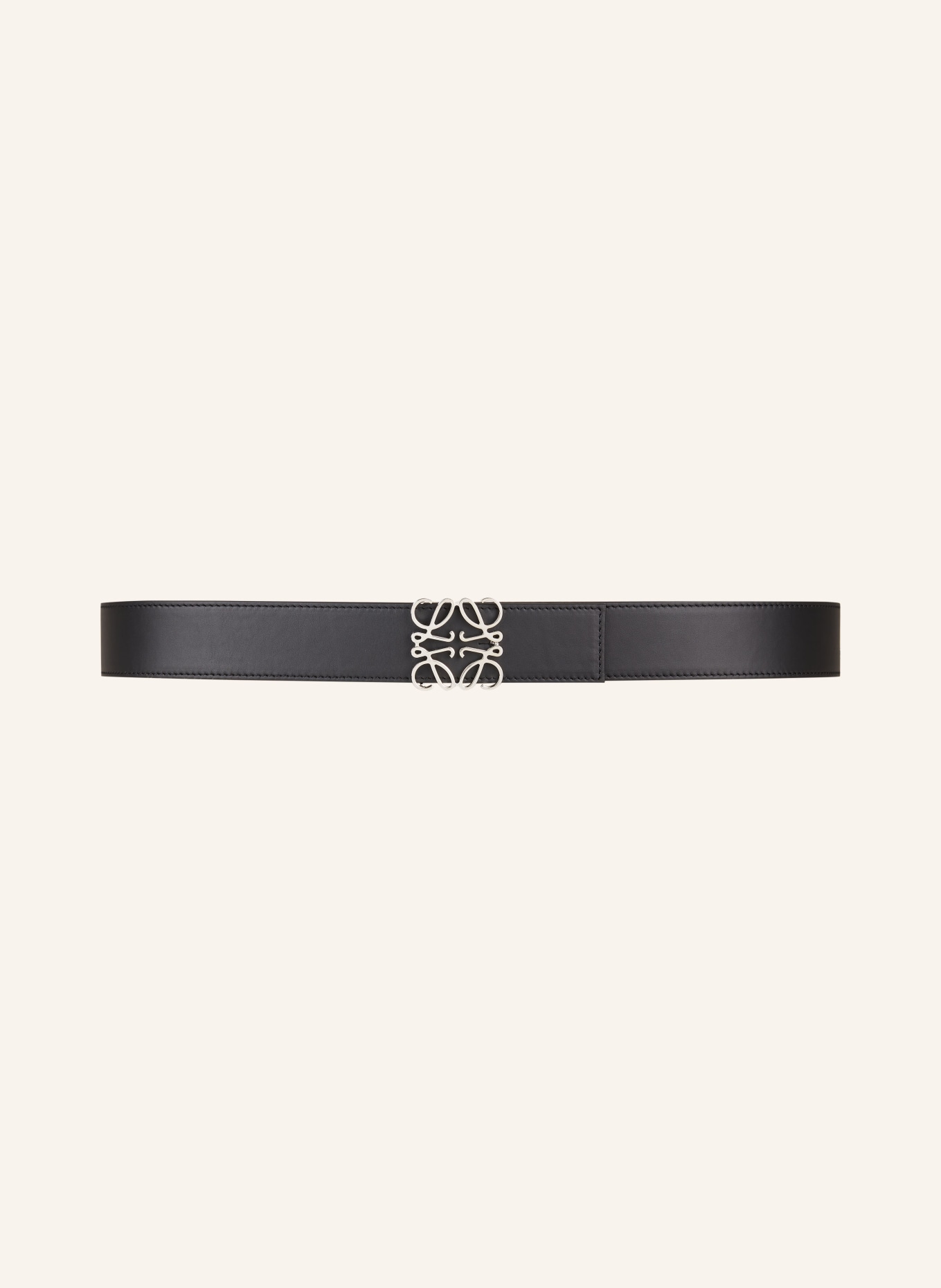 LOEWE Reversible leather belt, Color: LIGHT GRAY (Image 3)