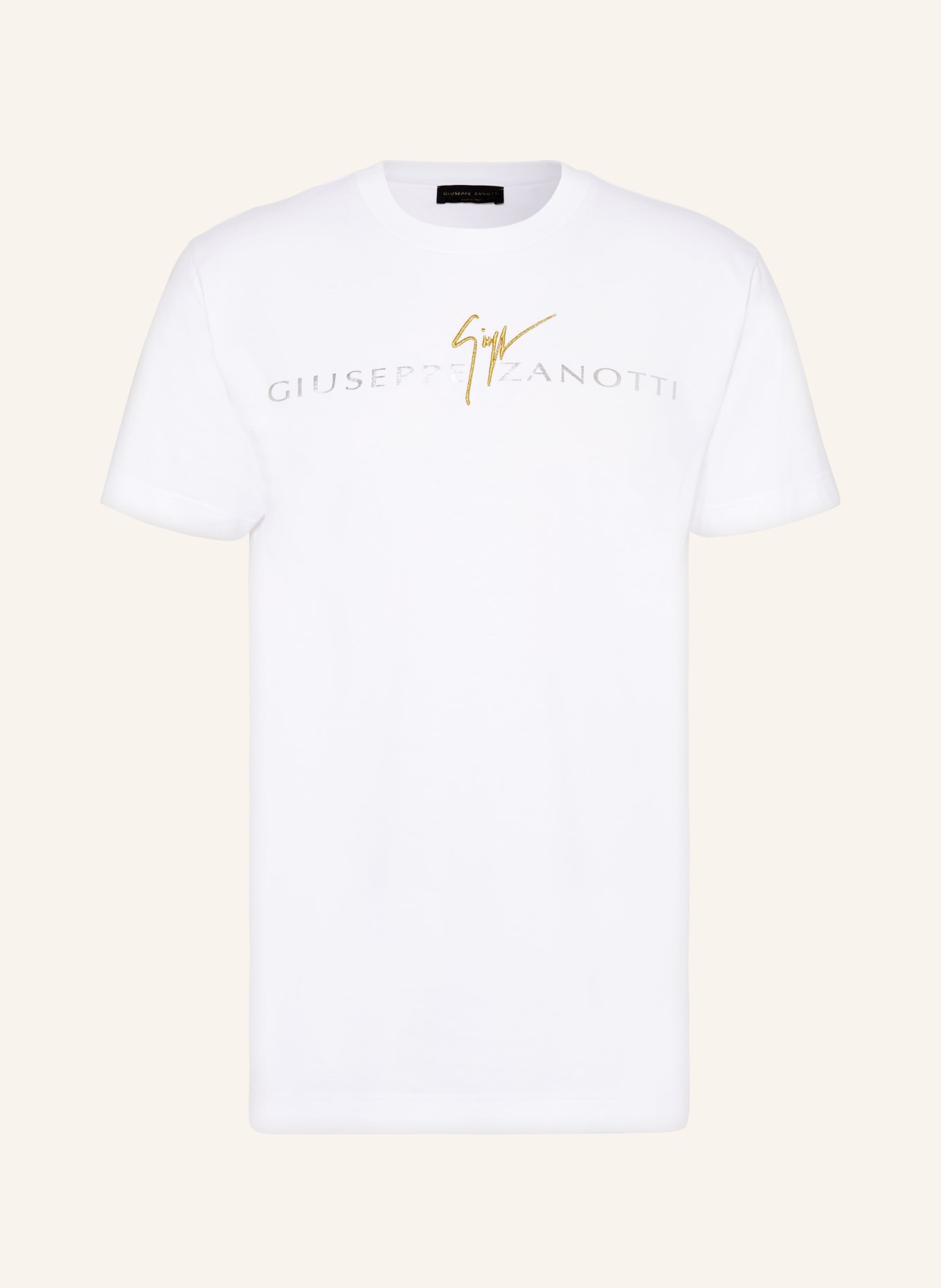 GIUSEPPE ZANOTTI DESIGN T-shirt, Color: WHITE/ GOLD/ SILVER (Image 1)