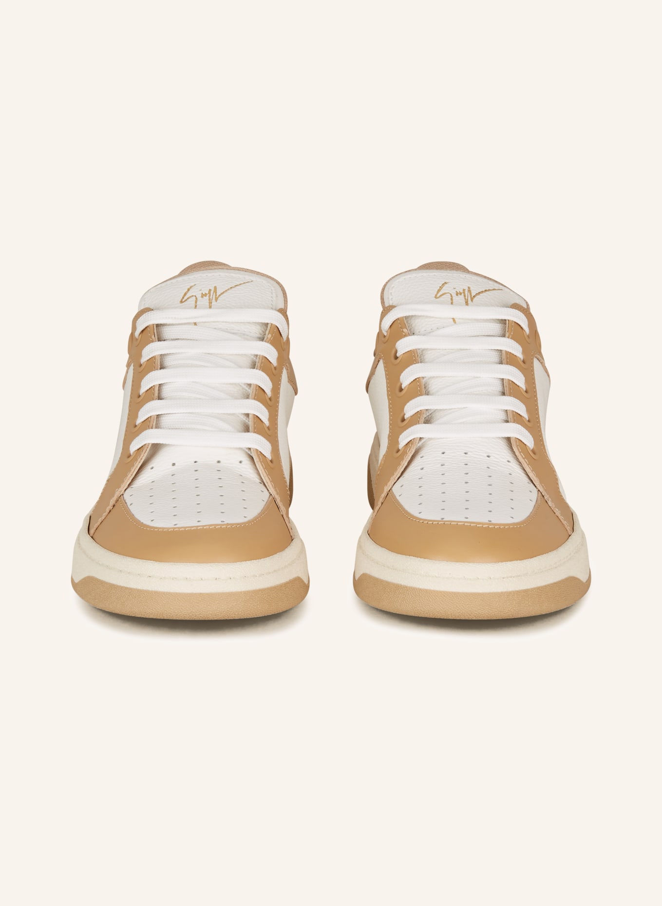 GIUSEPPE ZANOTTI DESIGN Sneakers GZ94, Color: WHITE/ CAMEL (Image 3)