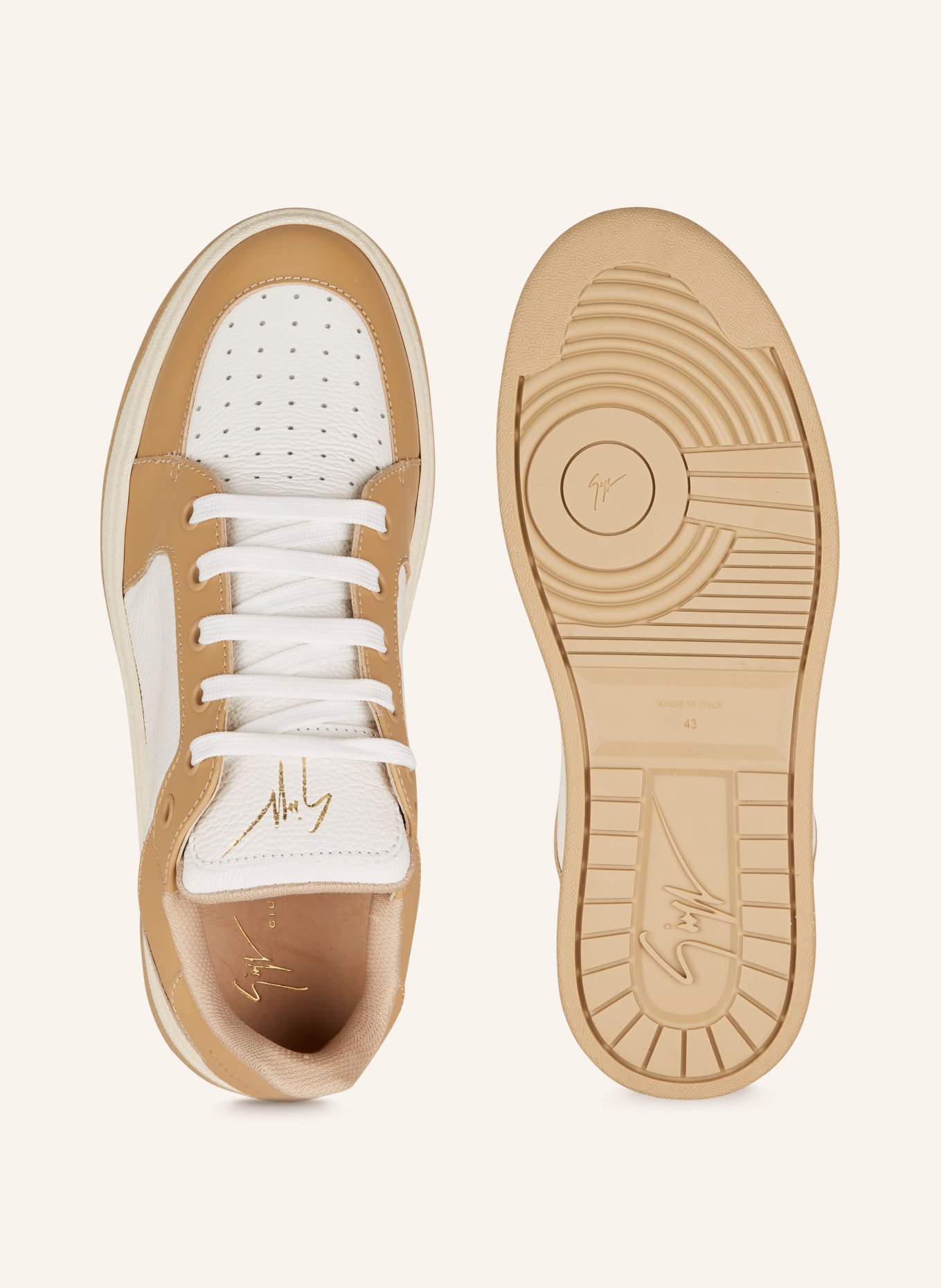 GIUSEPPE ZANOTTI DESIGN Sneakers GZ94, Color: WHITE/ CAMEL (Image 5)