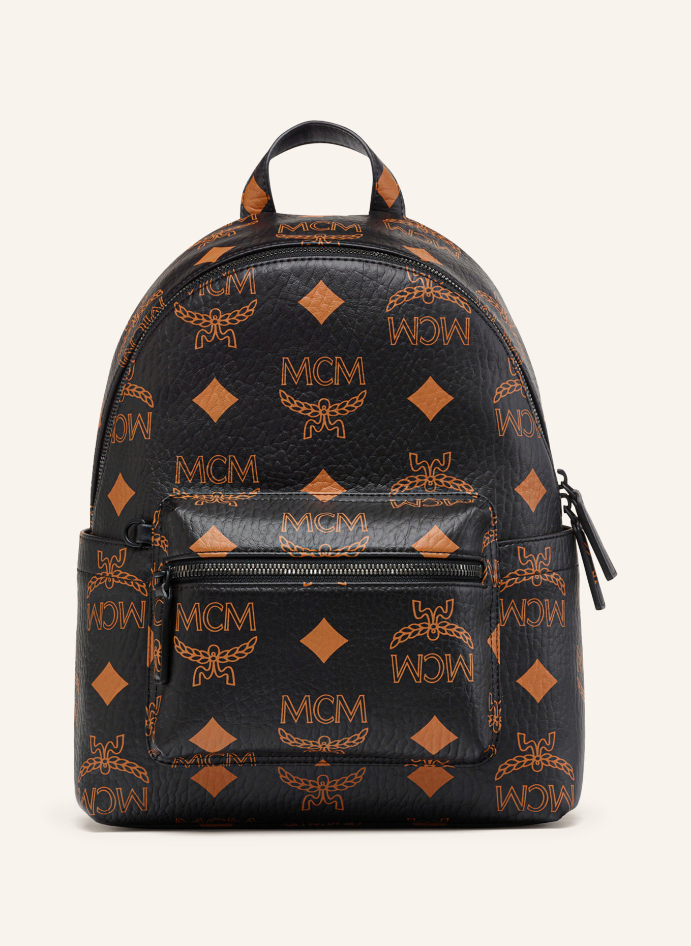 MCM Backpack, Color: BLACK/ COGNAC (Image 1)