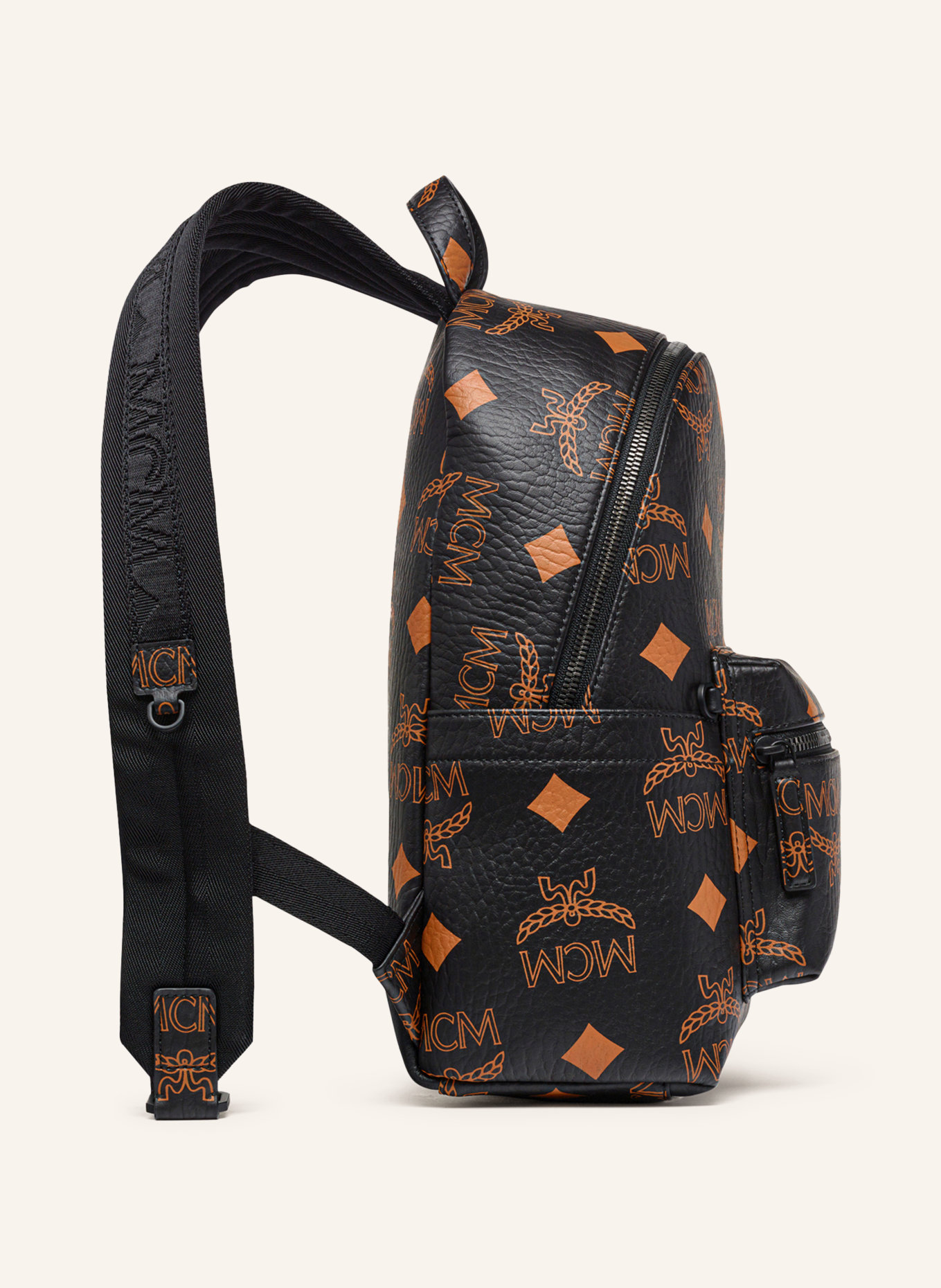 MCM Backpack, Color: BLACK/ COGNAC (Image 3)