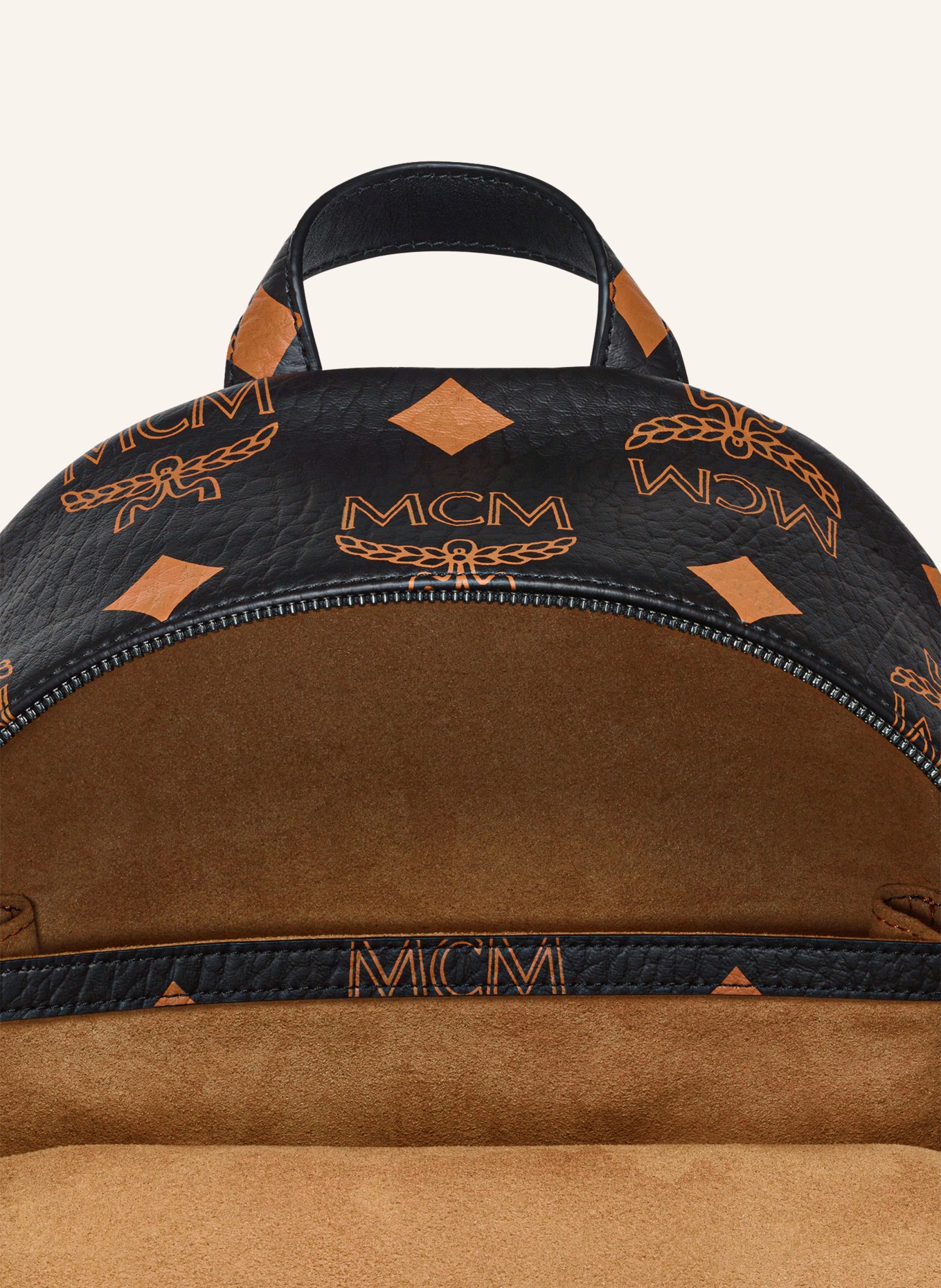 MCM Backpack, Color: BLACK/ COGNAC (Image 4)