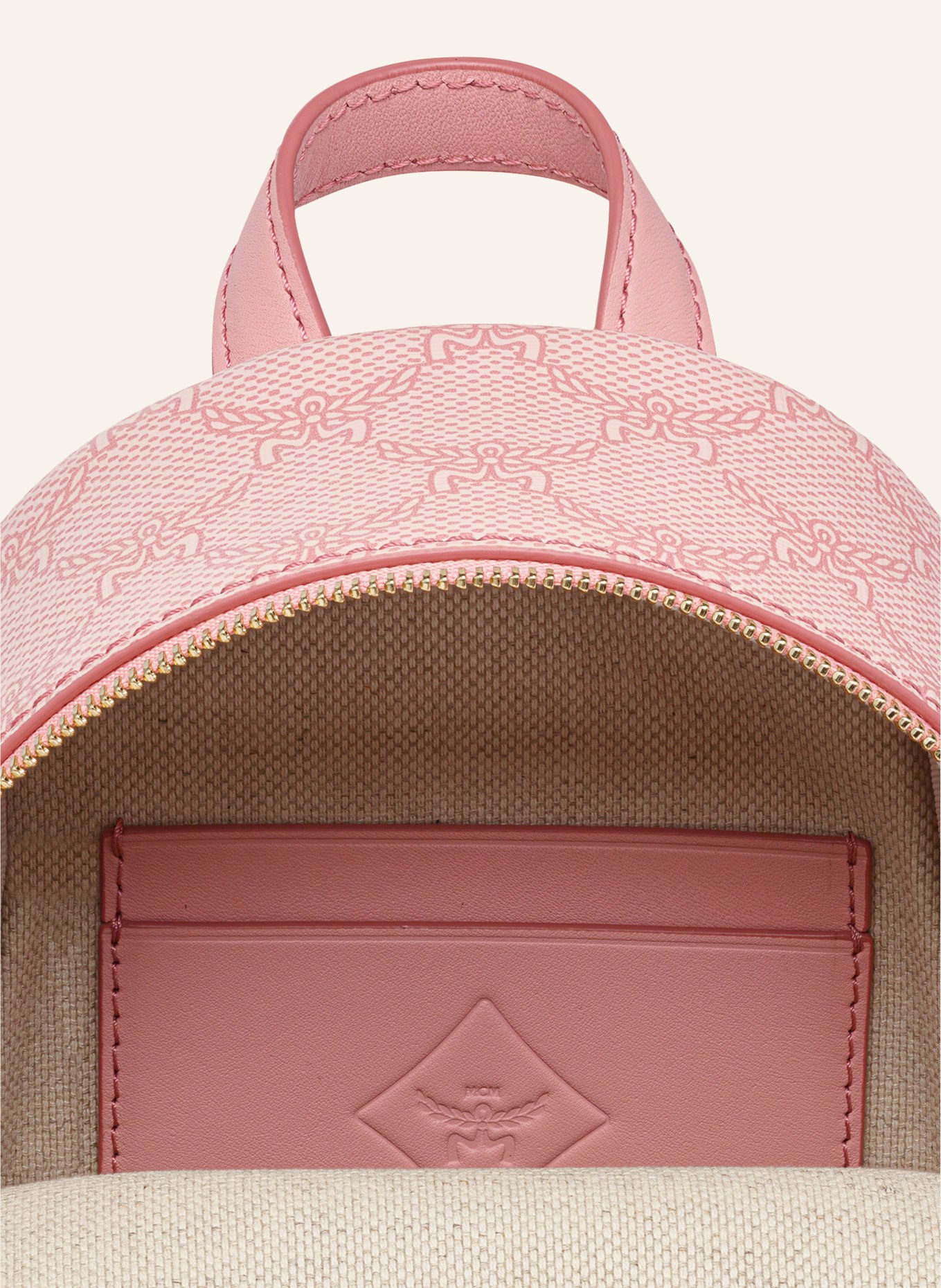 MCM Backpack STARK MINI, Color: P6 SILVER PINK (Image 4)