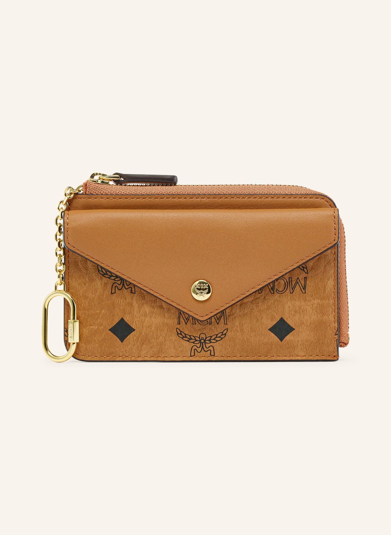 MCM Kartenetui AREN: COGNAC/ SCHWARZ