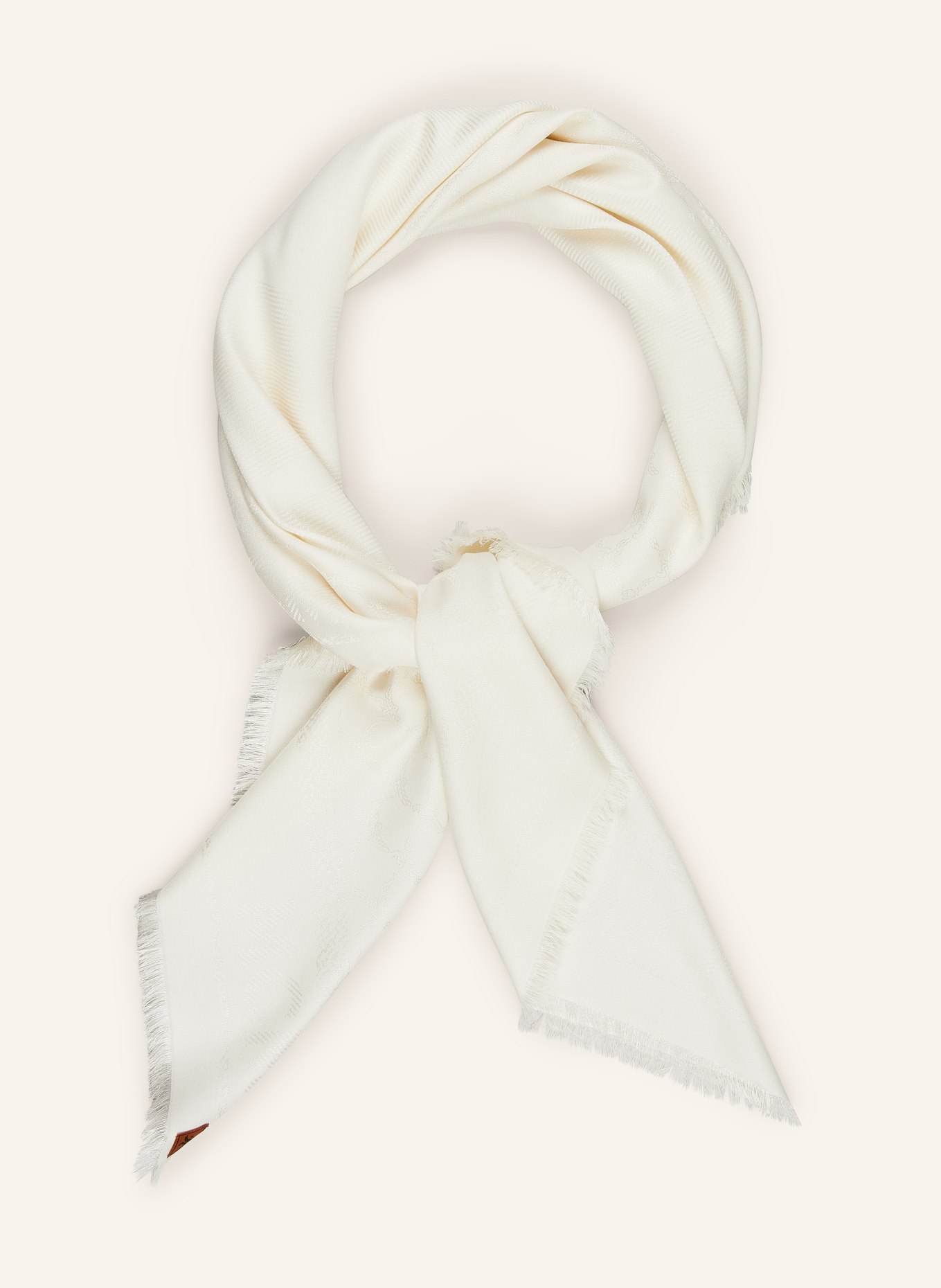 MCM Scarf with silk, Color: CREAM (Image 2)