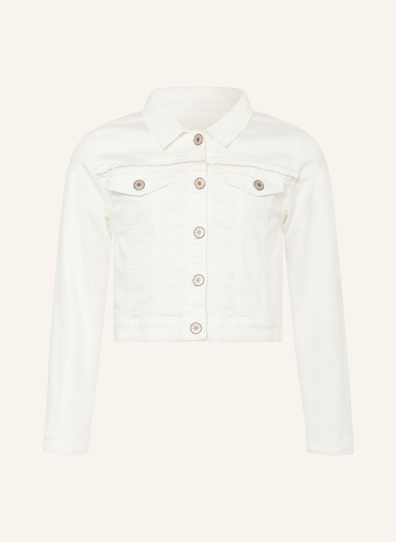 MONNY Krótka kurtka jeansowa, Kolor: ECRU (Obrazek 1)