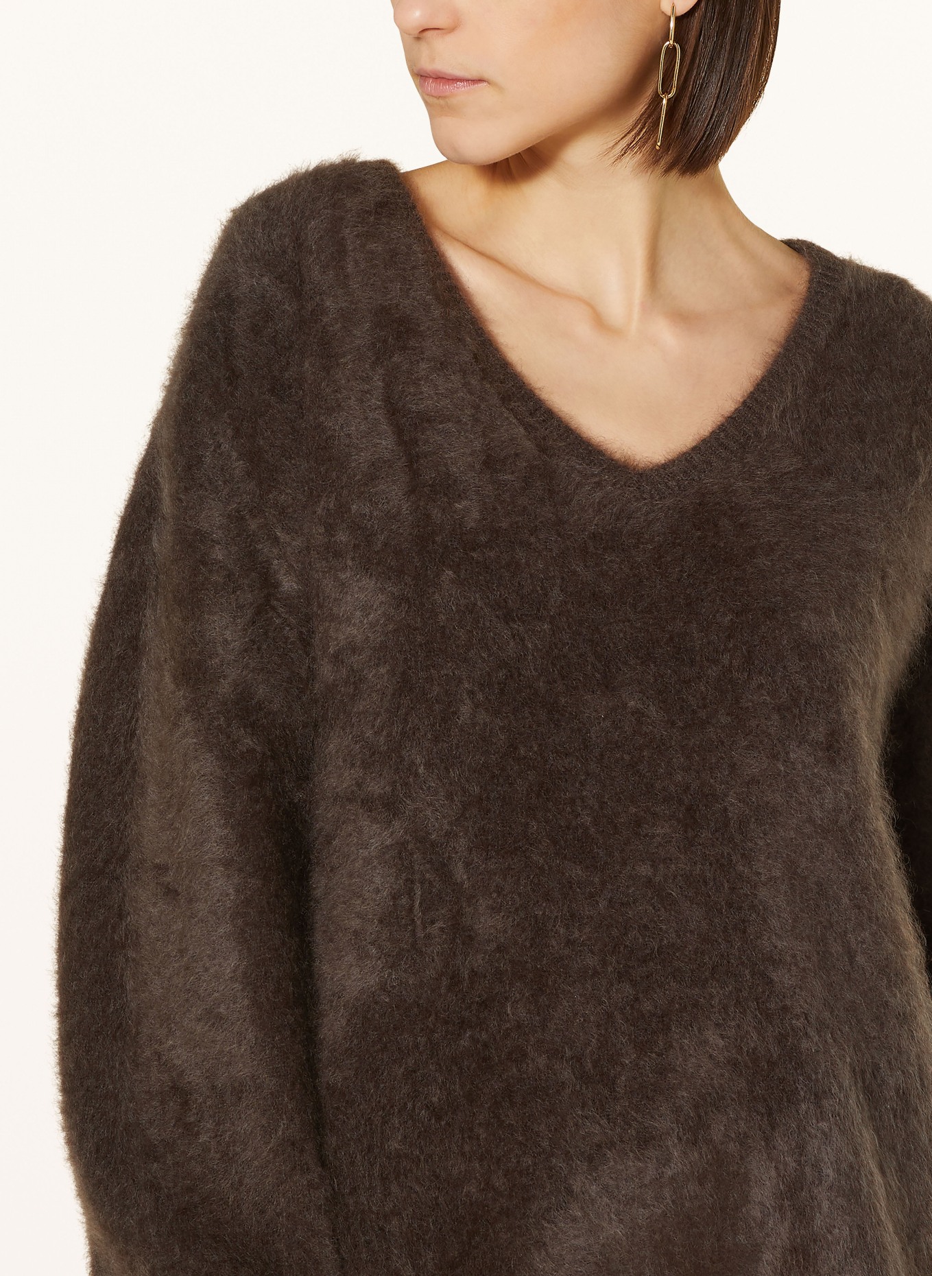 LISA YANG Cashmere sweater, Color: DARK BROWN (Image 4)