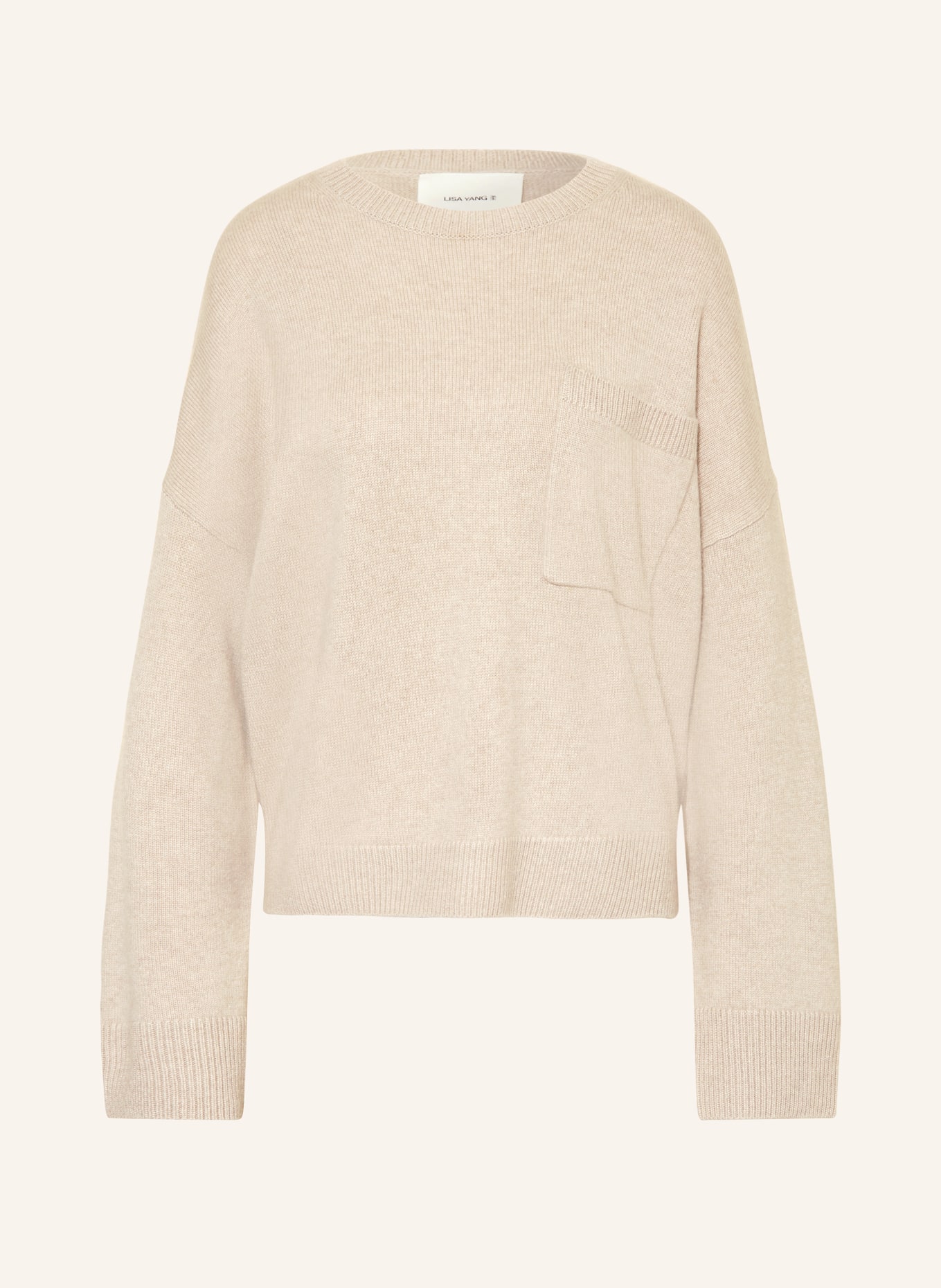LISA YANG Cashmere sweater, Color: LIGHT BROWN (Image 1)