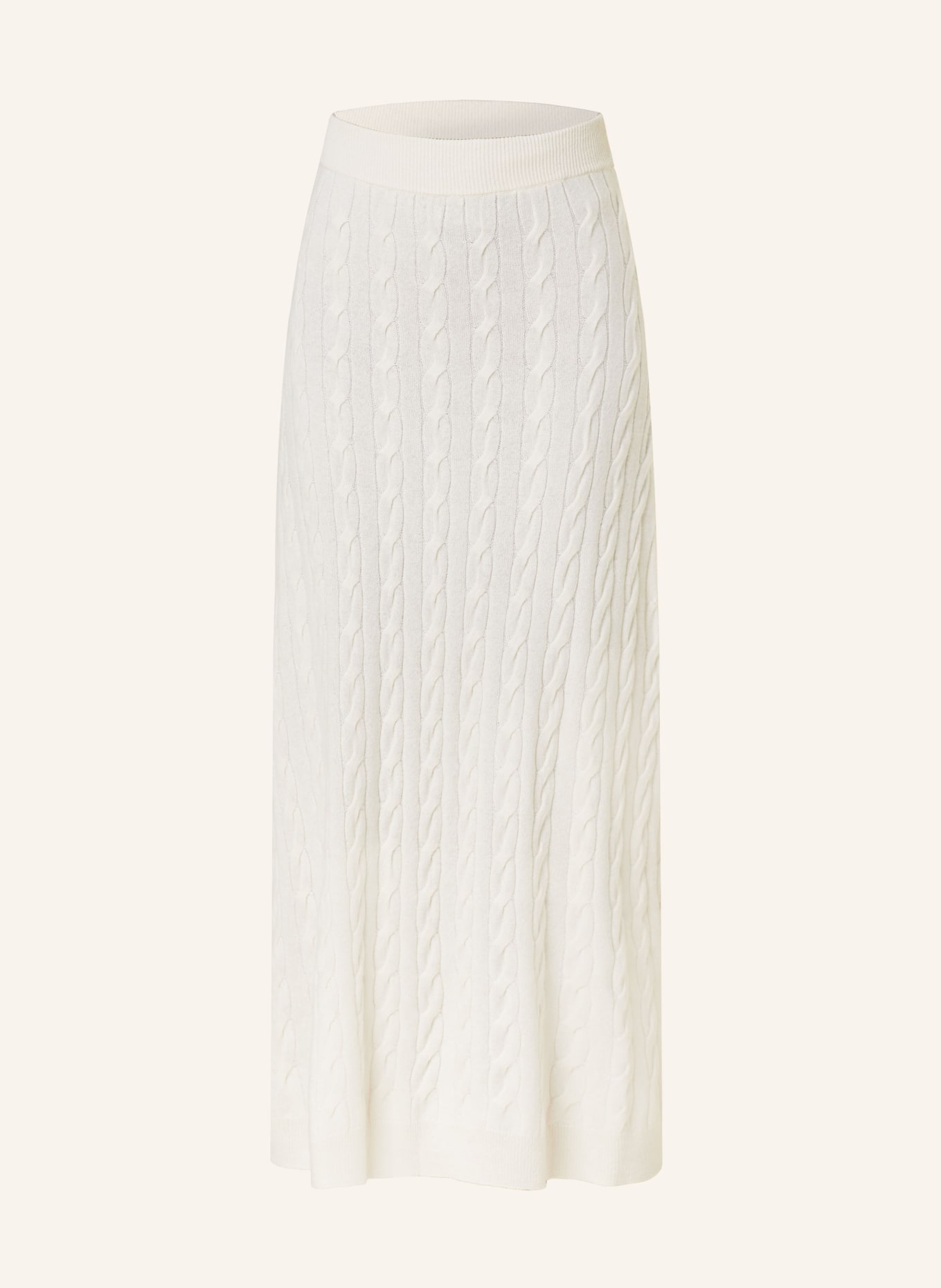 LISA YANG Knit skirt in cashmere, Color: ECRU (Image 1)