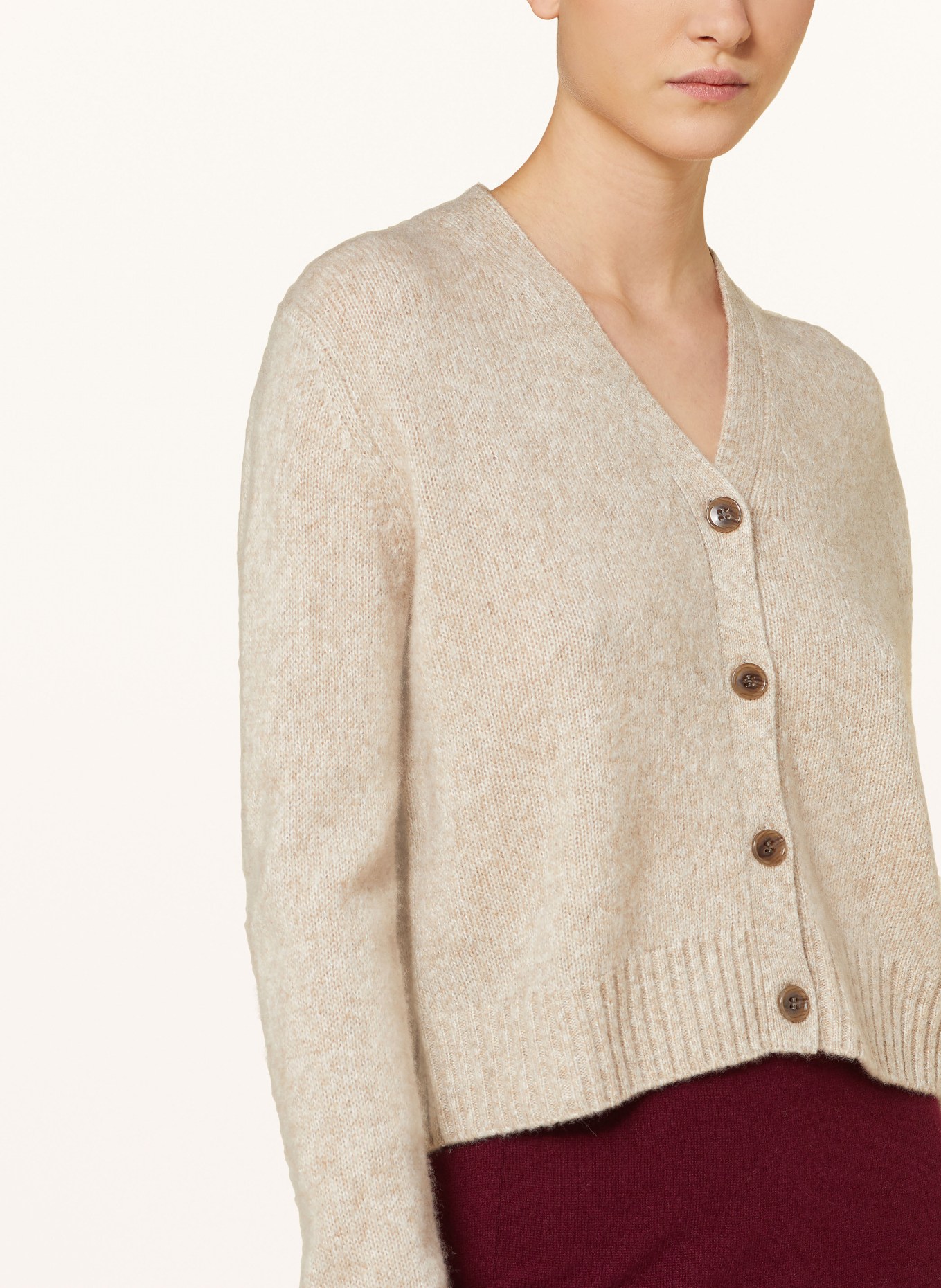 LISA YANG Cardigan made of cashmere with silk, Color: LIGHT BROWN (Image 4)