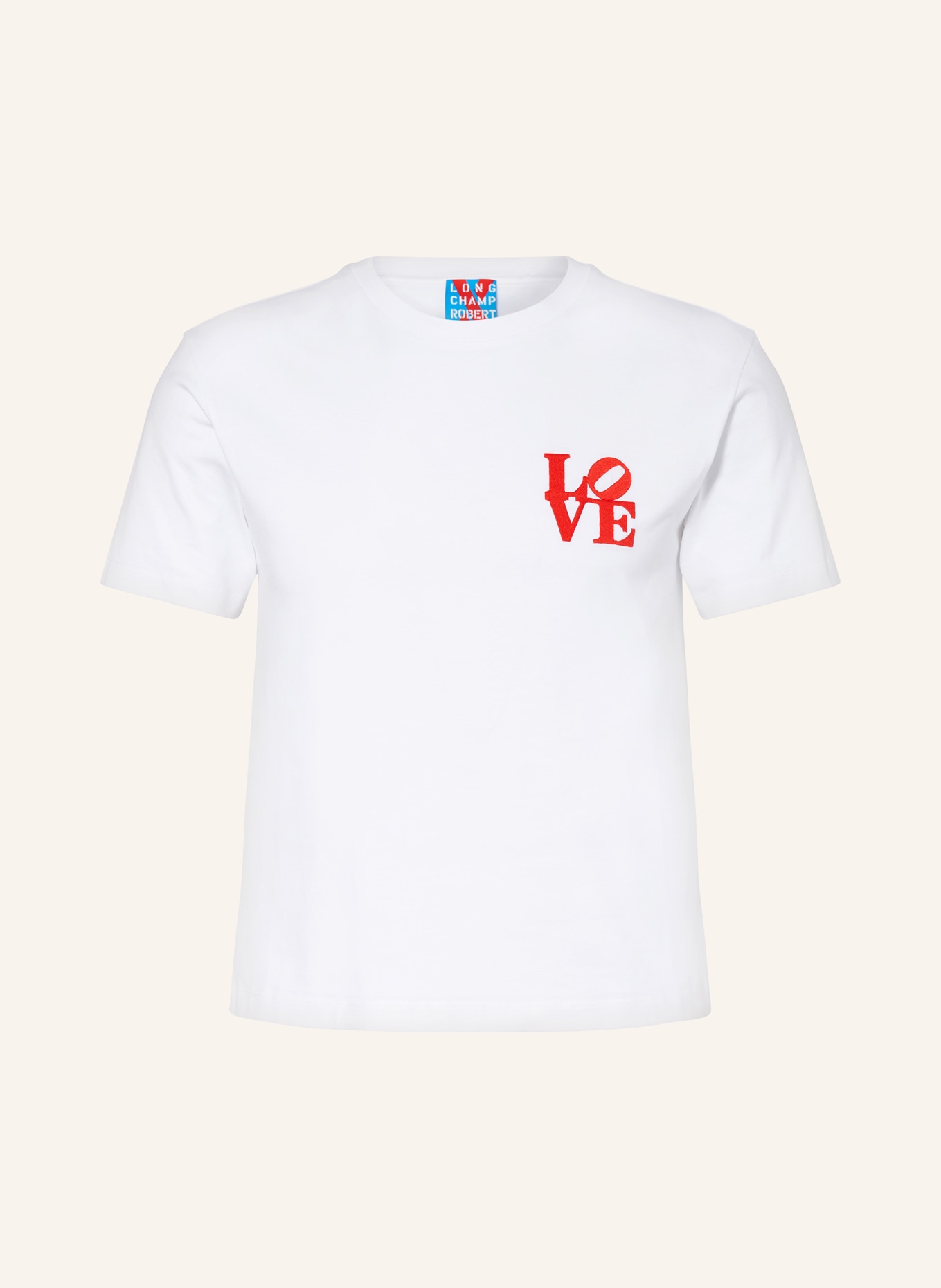 LONGCHAMP T-Shirt, Farbe: WEISS/ ROT (Bild 1)