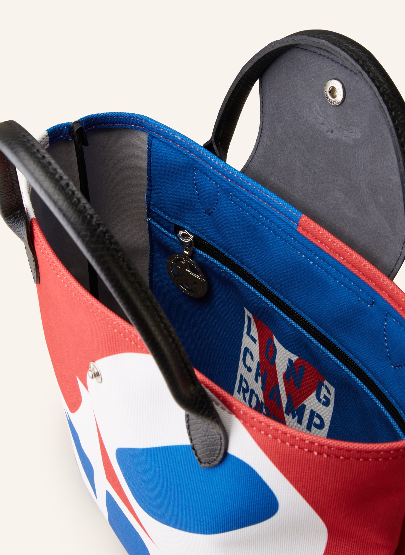 LONGCHAMP Handtasche, Farbe: WEISS/ BLAU/ ROT (Bild 3)