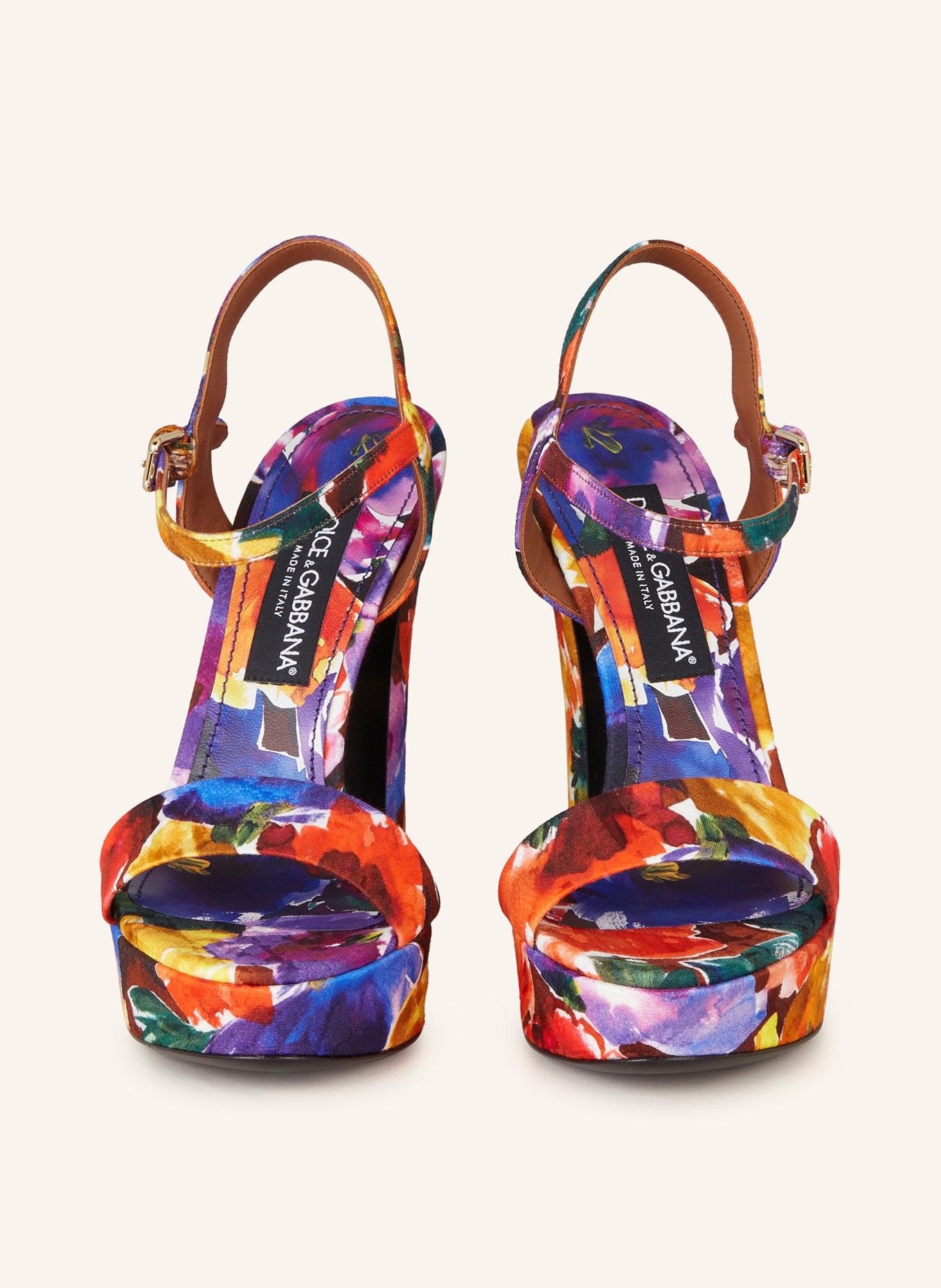 DOLCE & GABBANA Platform sandals, Color: BLUE/ PURPLE/ RED (Image 3)
