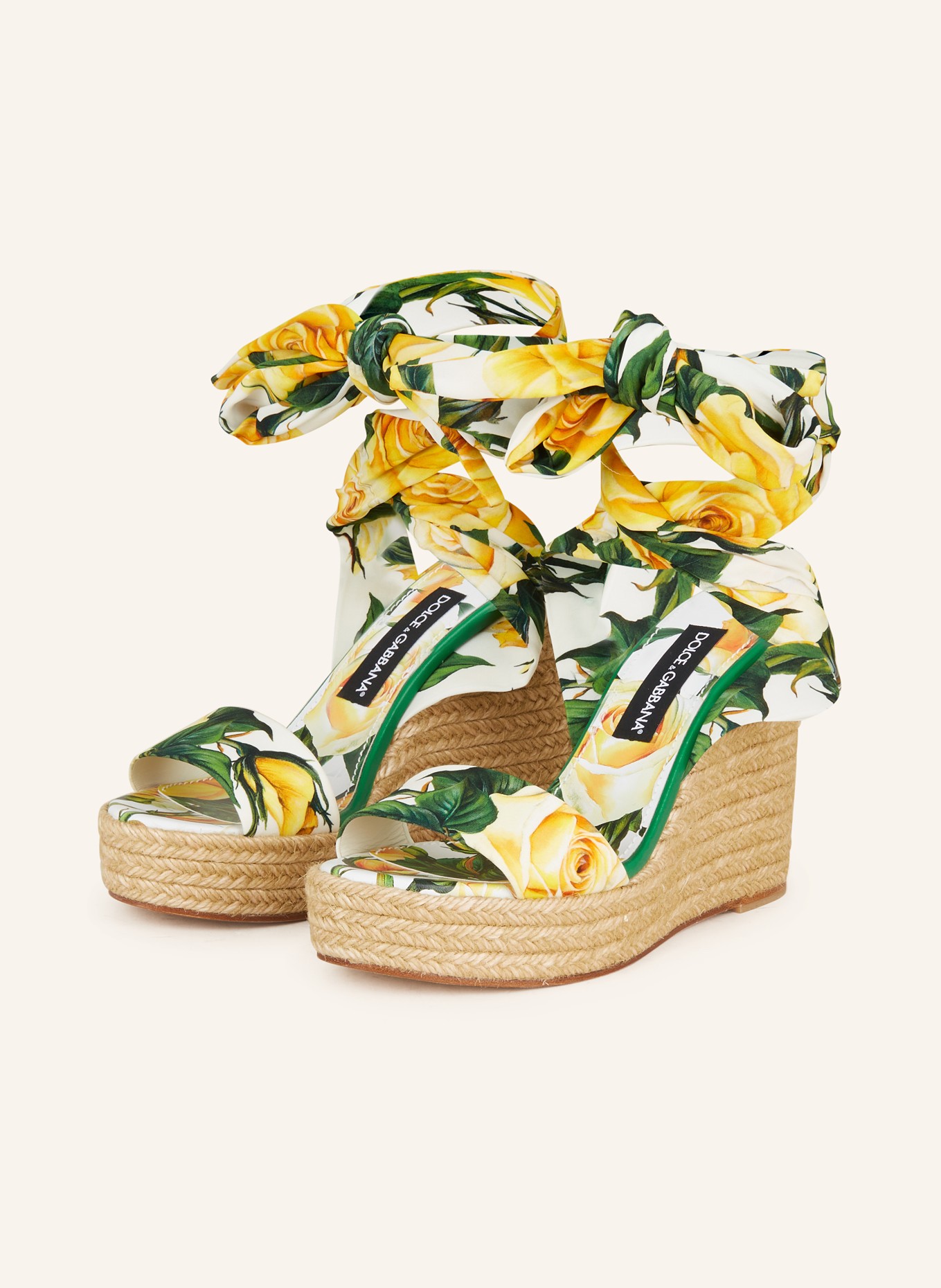 DOLCE & GABBANA Wedges, Color: DARK YELLOW/ GREEN (Image 1)