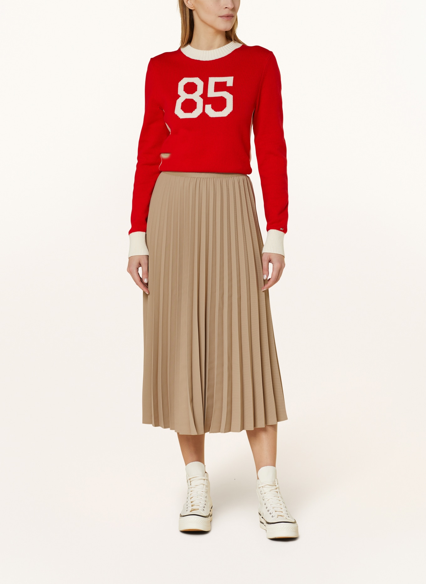 TOMMY HILFIGER Pleated skirt, Color: BEIGE (Image 2)