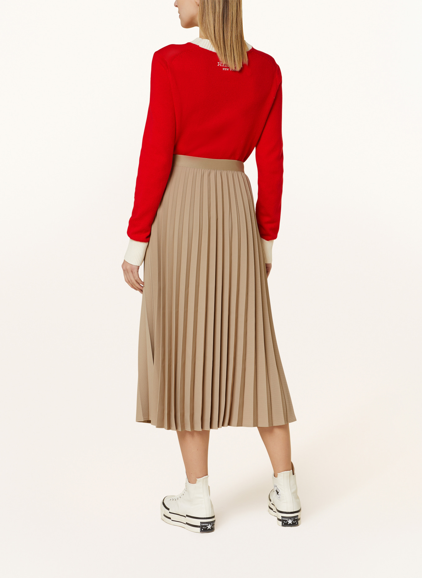 TOMMY HILFIGER Pleated skirt, Color: BEIGE (Image 3)